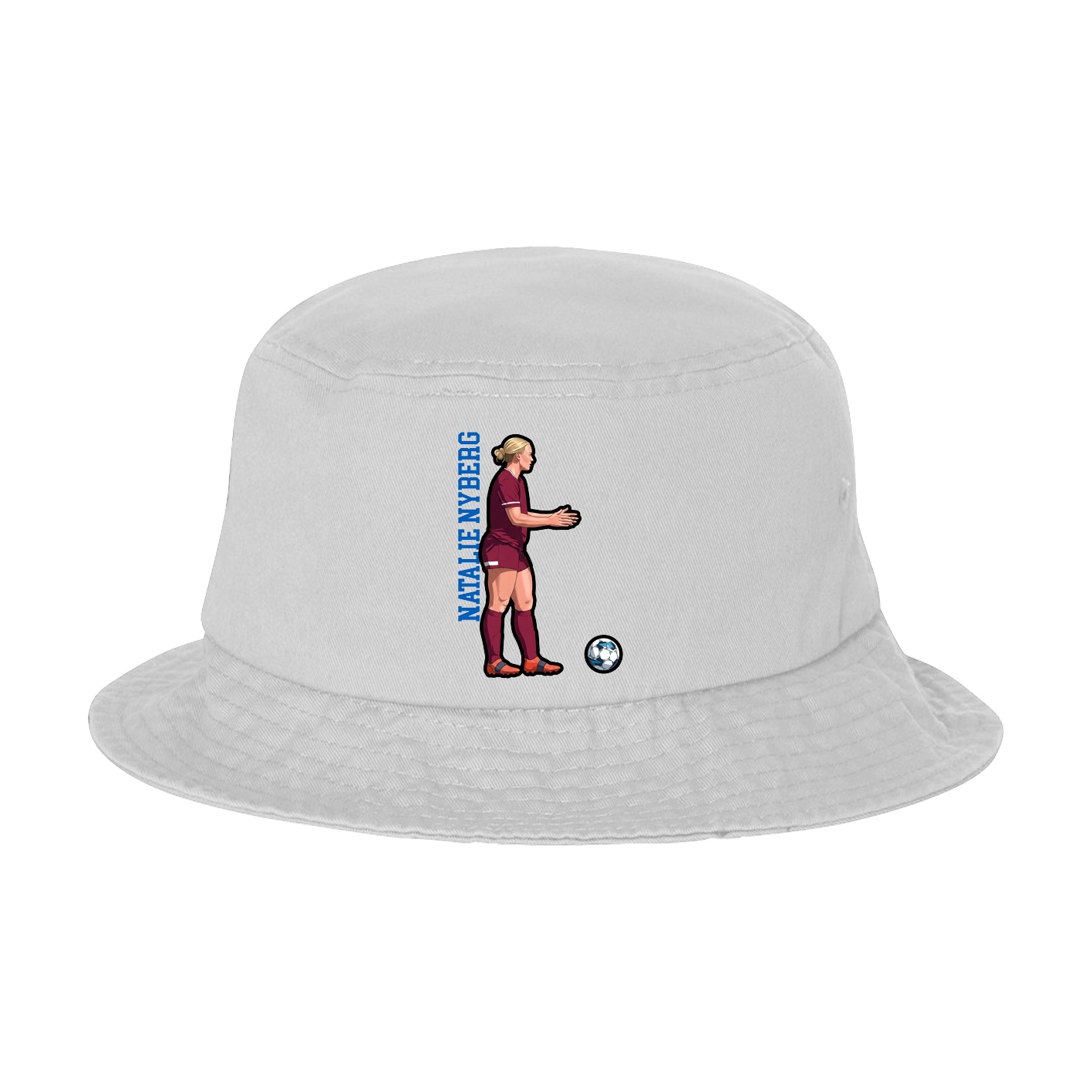 Bucket Cap — Name Vertical in White