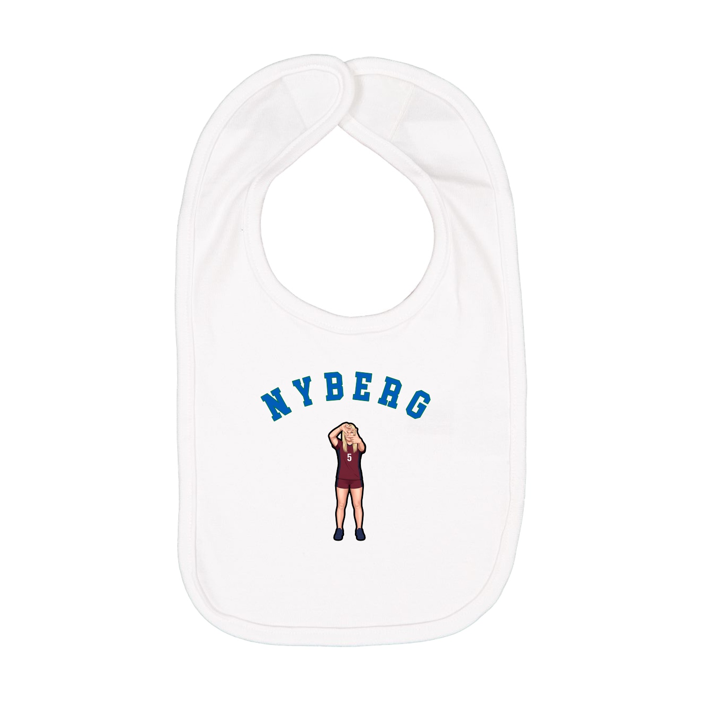 Infant Bib — Shirsey Arch in White