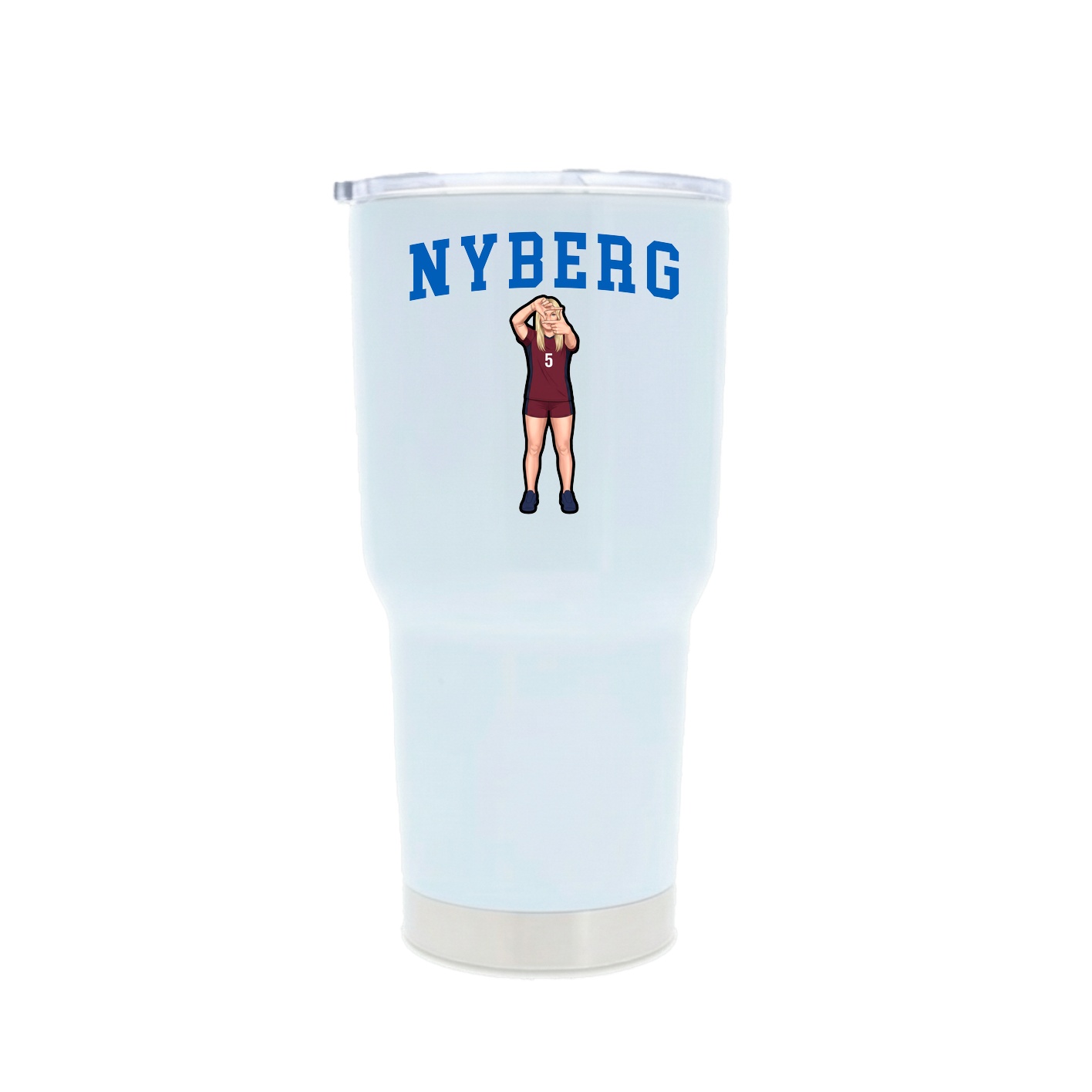 30oz Stainless Steel Tumbler — Shirsey in White