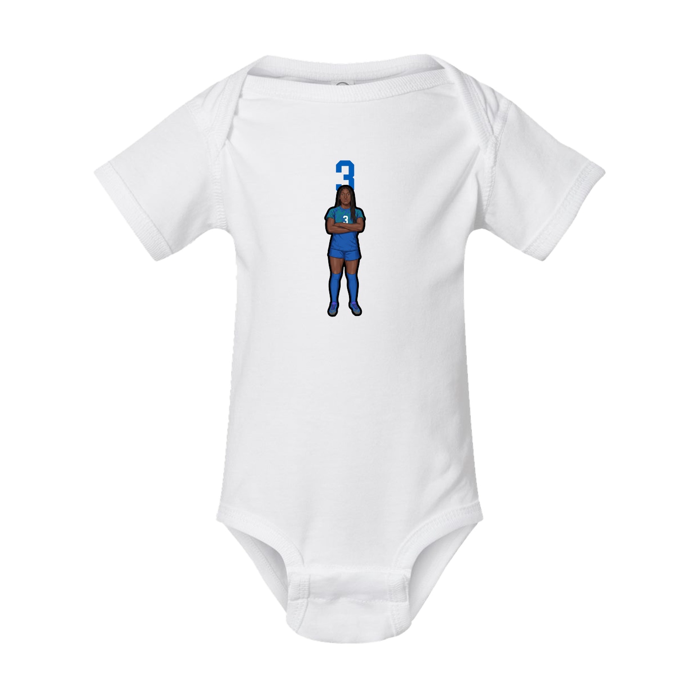 Baby Onesie — Number Top in White