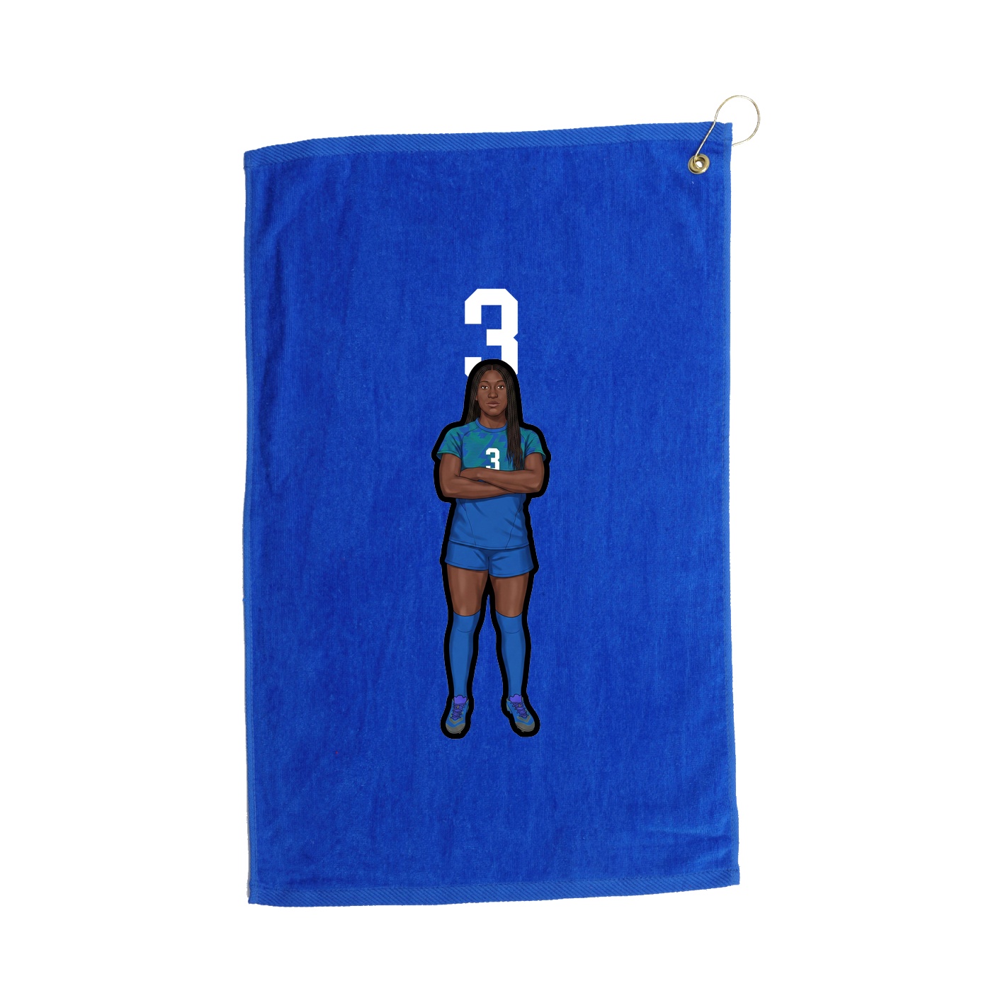 Golf Towel — Number Top in Royal