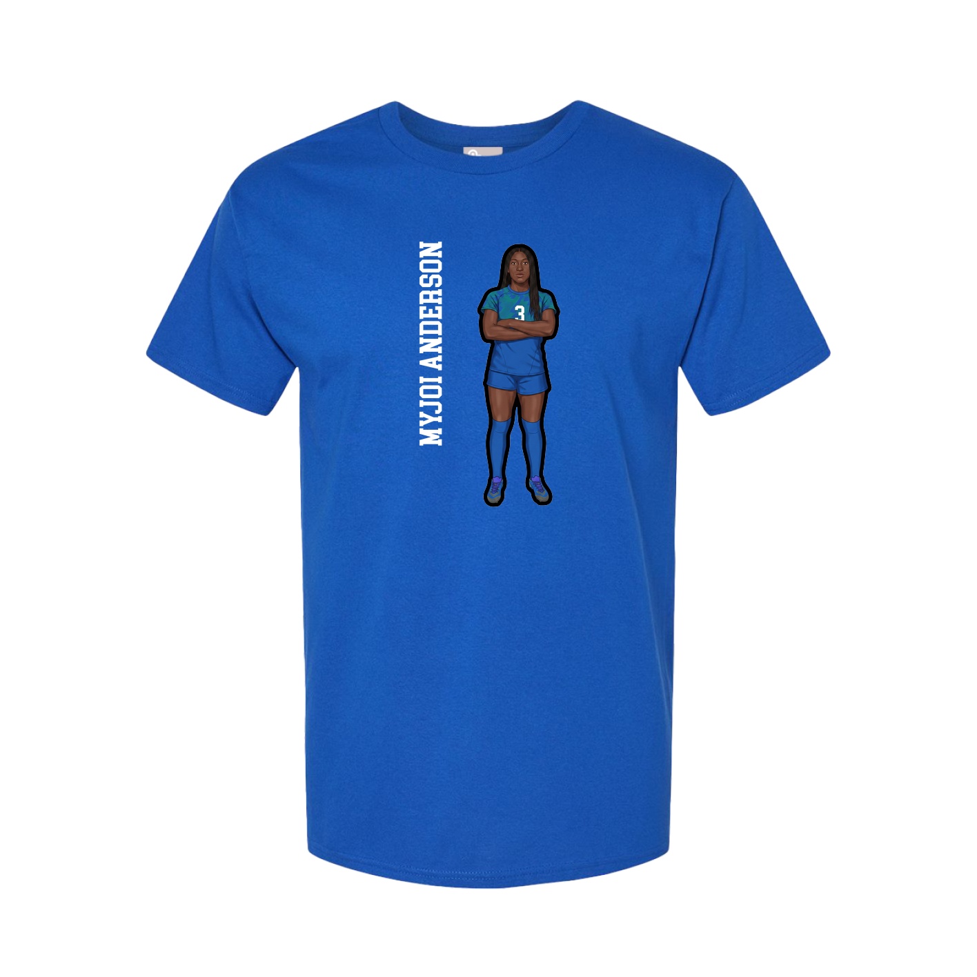 Tee — Name Vertical in Royal