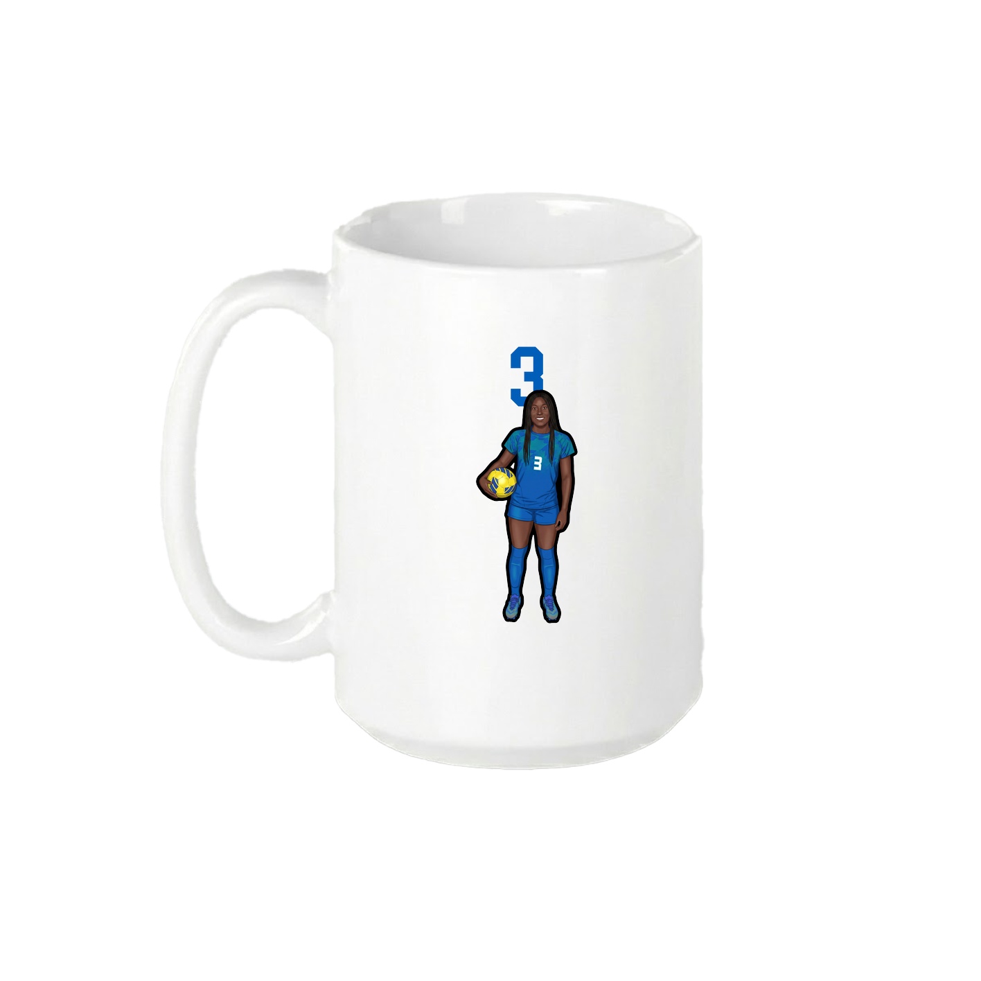 15oz Coffee Mug — Number Top in White