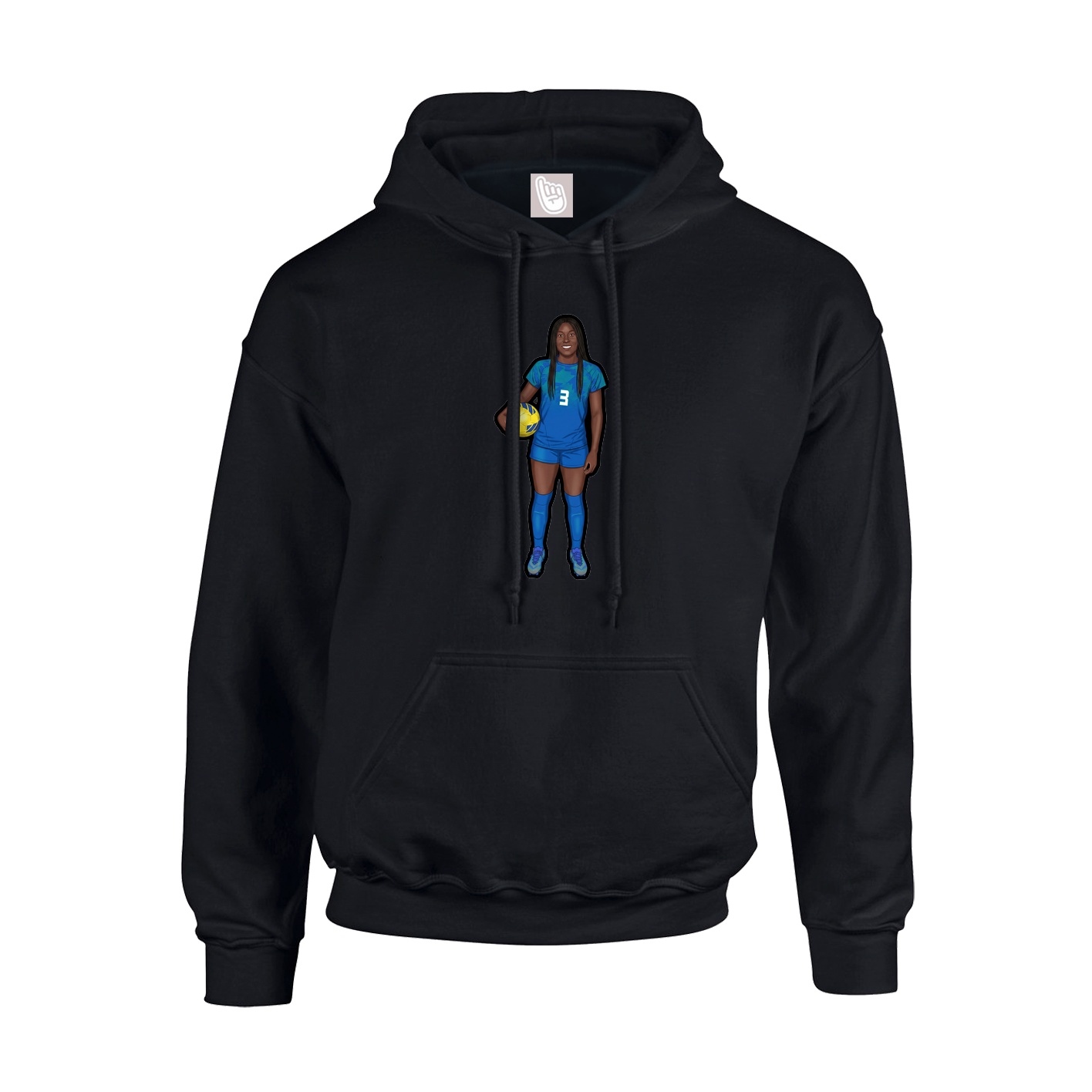 Hoodie — Name Vertical in Black