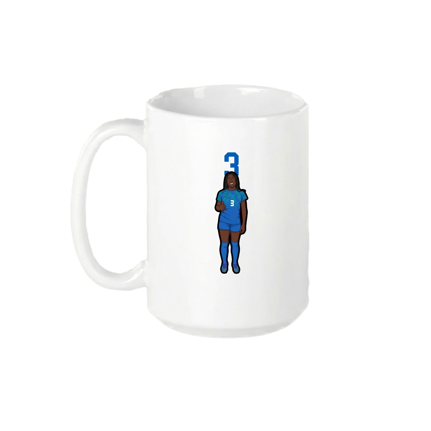 15oz Coffee Mug — Number Top in White