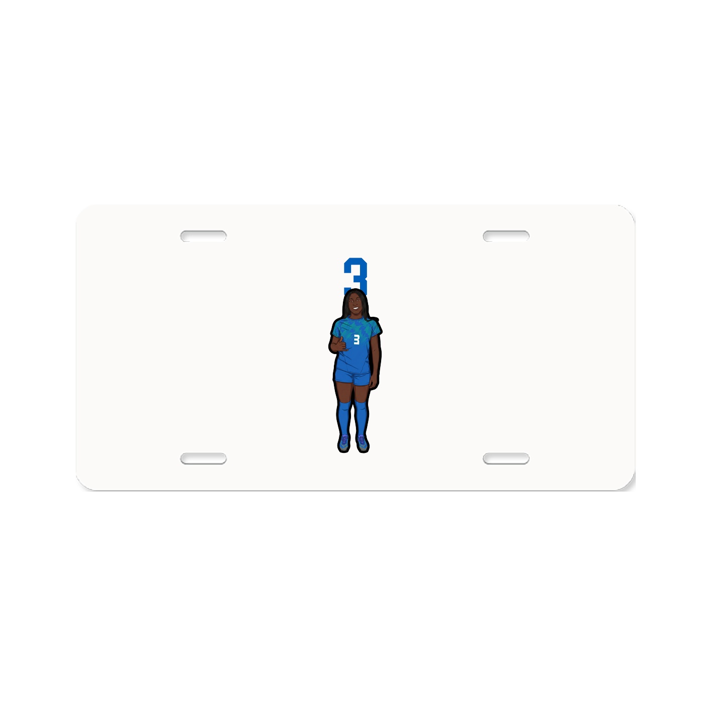 License Plate — Number Top in Classic