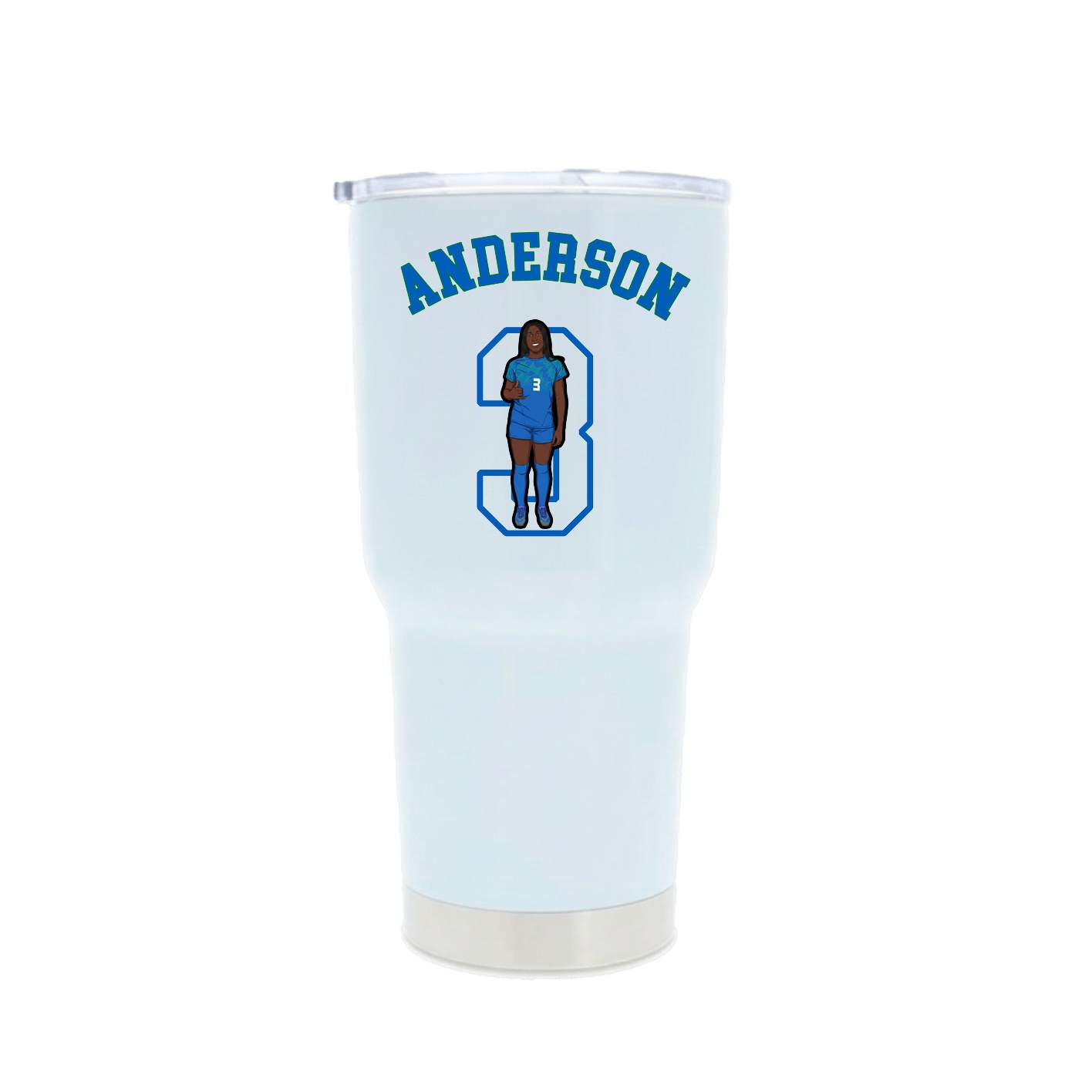 30oz Stainless Steel Tumbler — Shirsey Arch in White