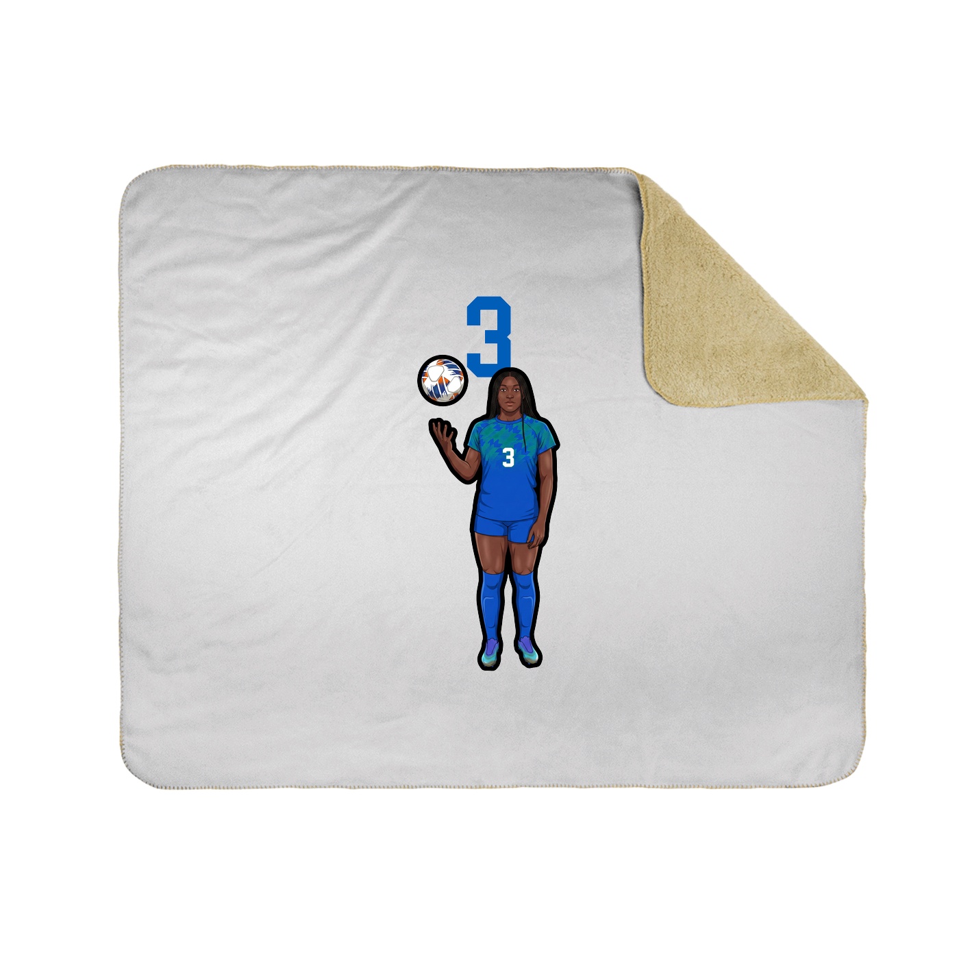 Throw Blanket — Number Top in White