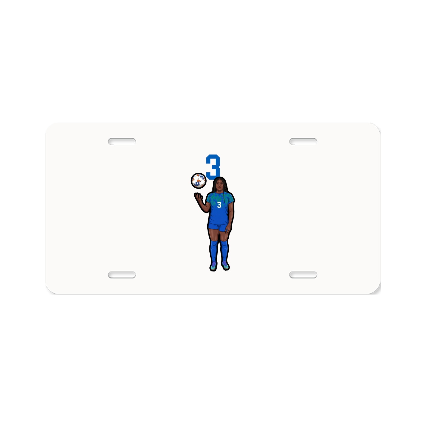 License Plate — Number Top in Classic