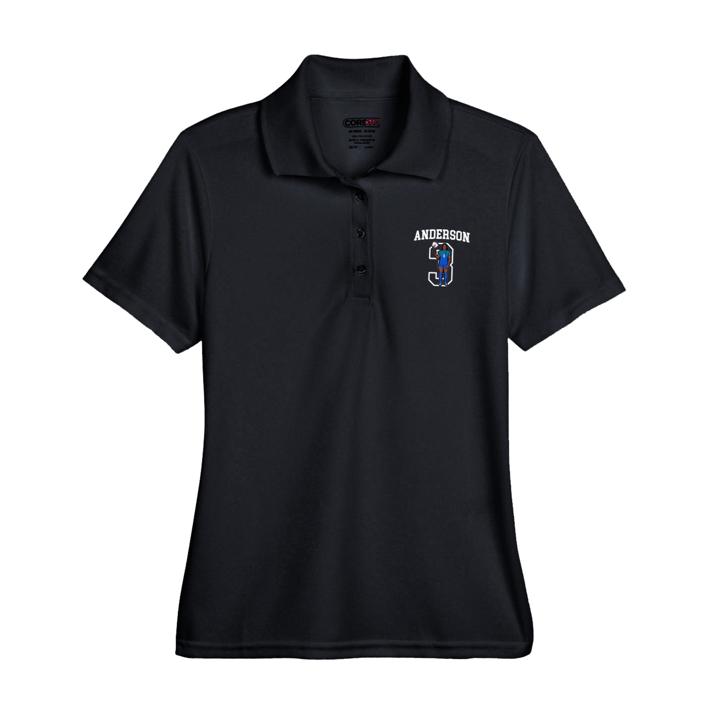 Womens Performance Polo — Shirsey in Black