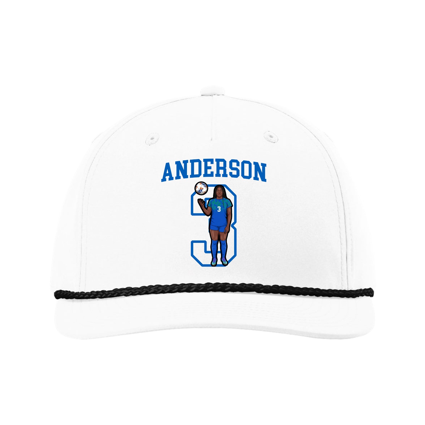 Five-Panel Classic Rope Cap — Shirsey in White