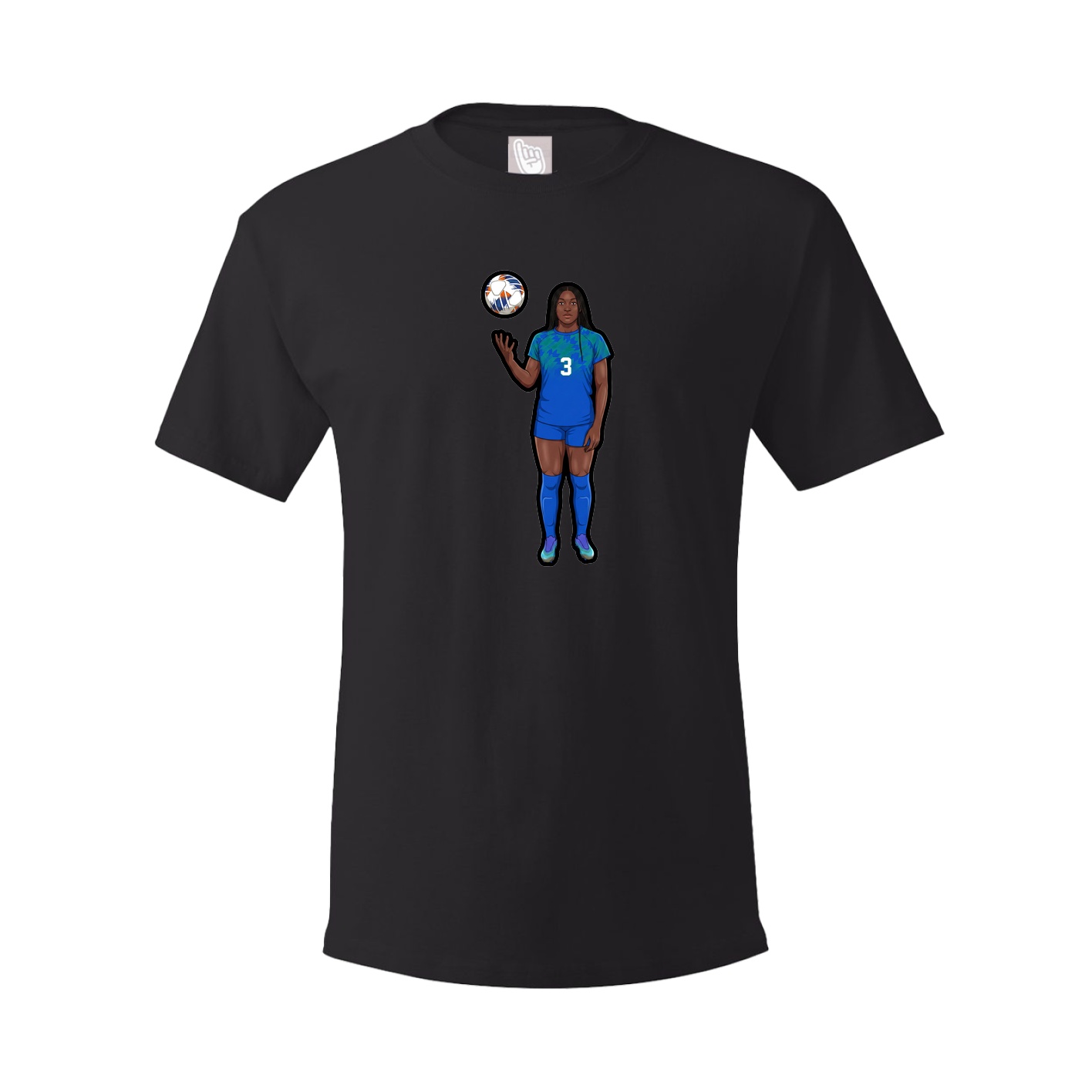 Youth Tee — Name Vertical in Black