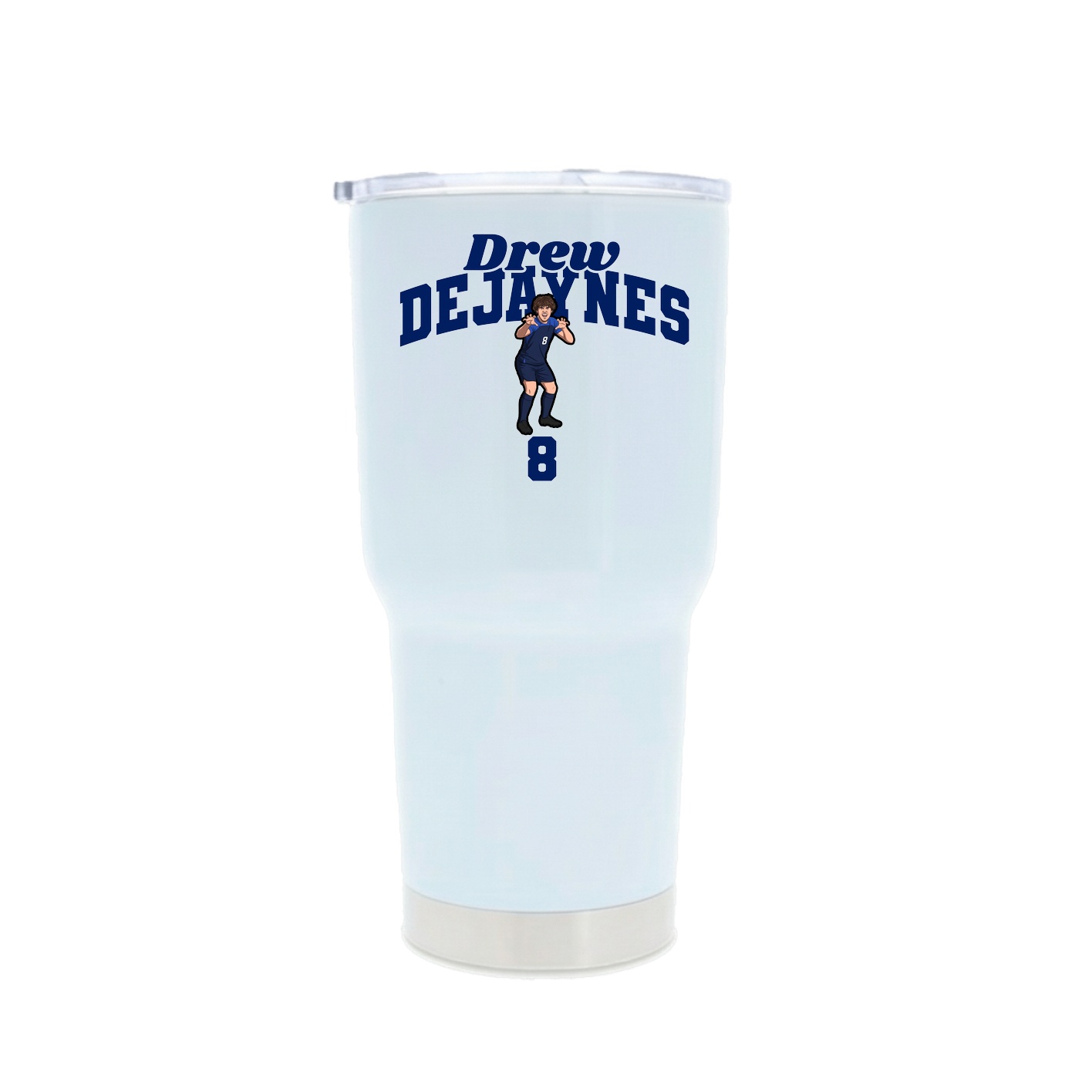 30oz Stainless Steel Tumbler — Signature Arch in White