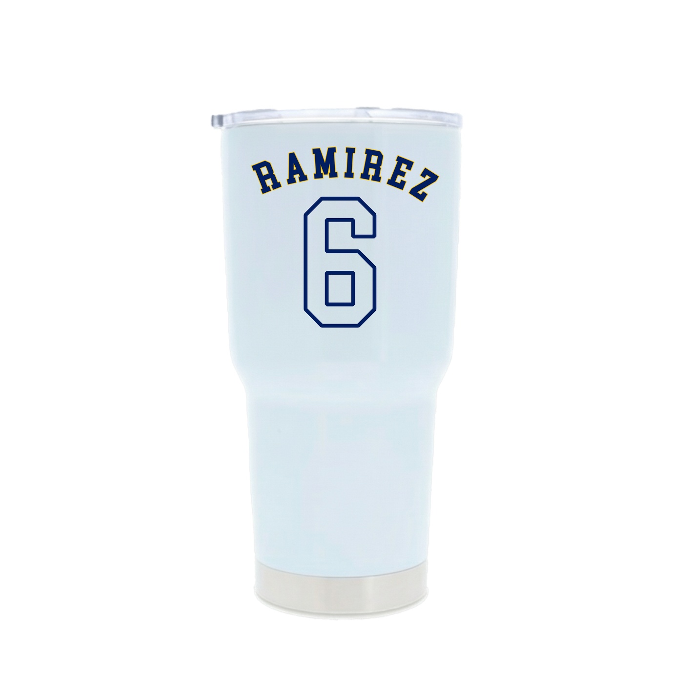 30oz Stainless Steel Tumbler — Shirsey Arch in White