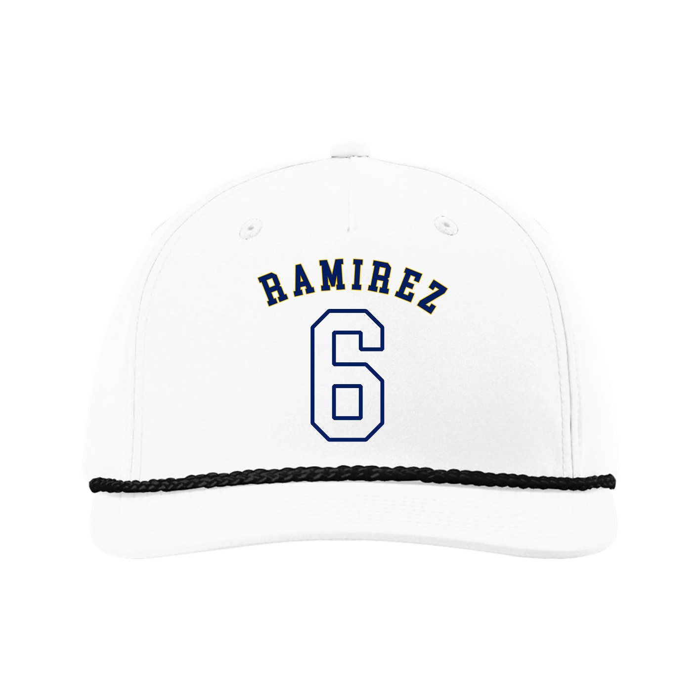 Five-Panel Classic Rope Cap — Shirsey Arch in White