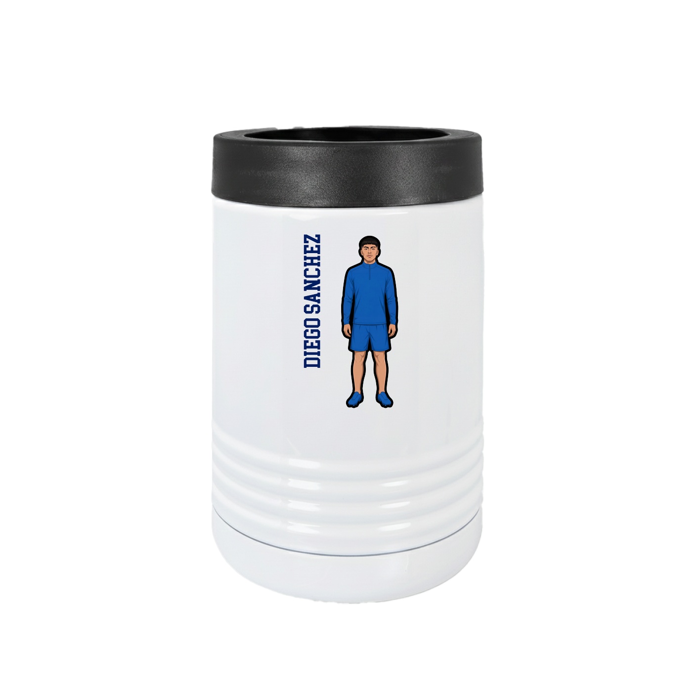 Beverage Holder — Name Vertical in White