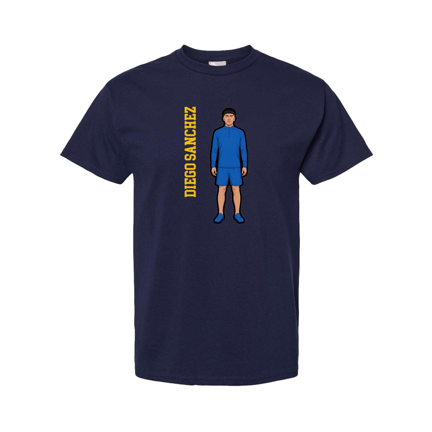 Tee — Name Vertical in Navy