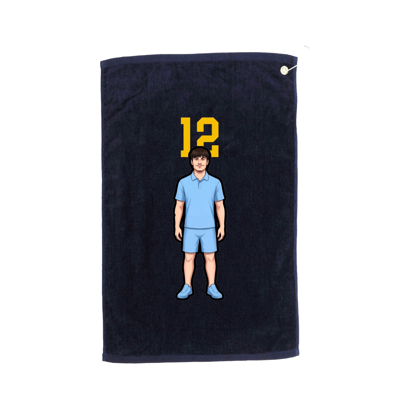 Golf Towel — Number Top in Navy