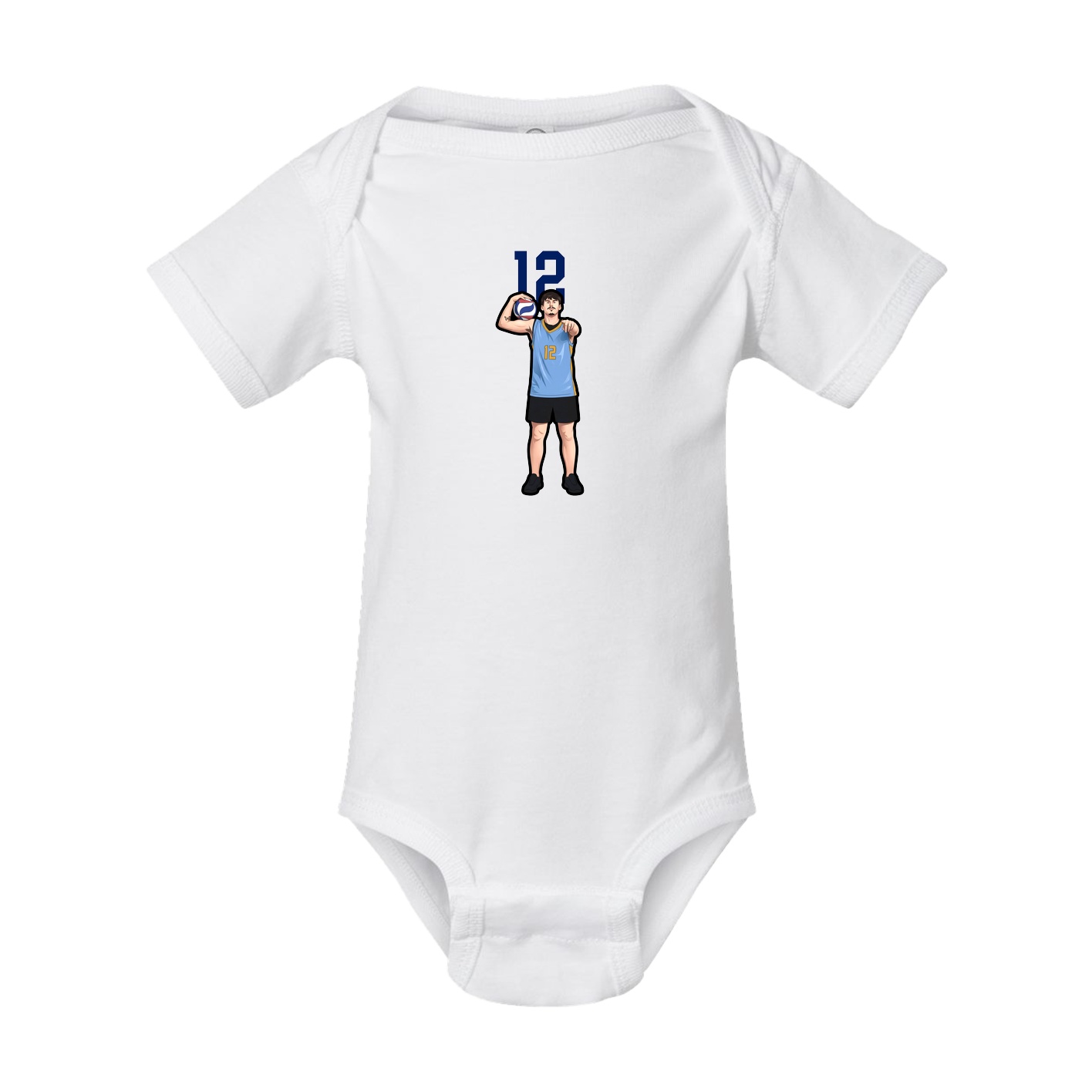 Baby Onesie — Number Top in White