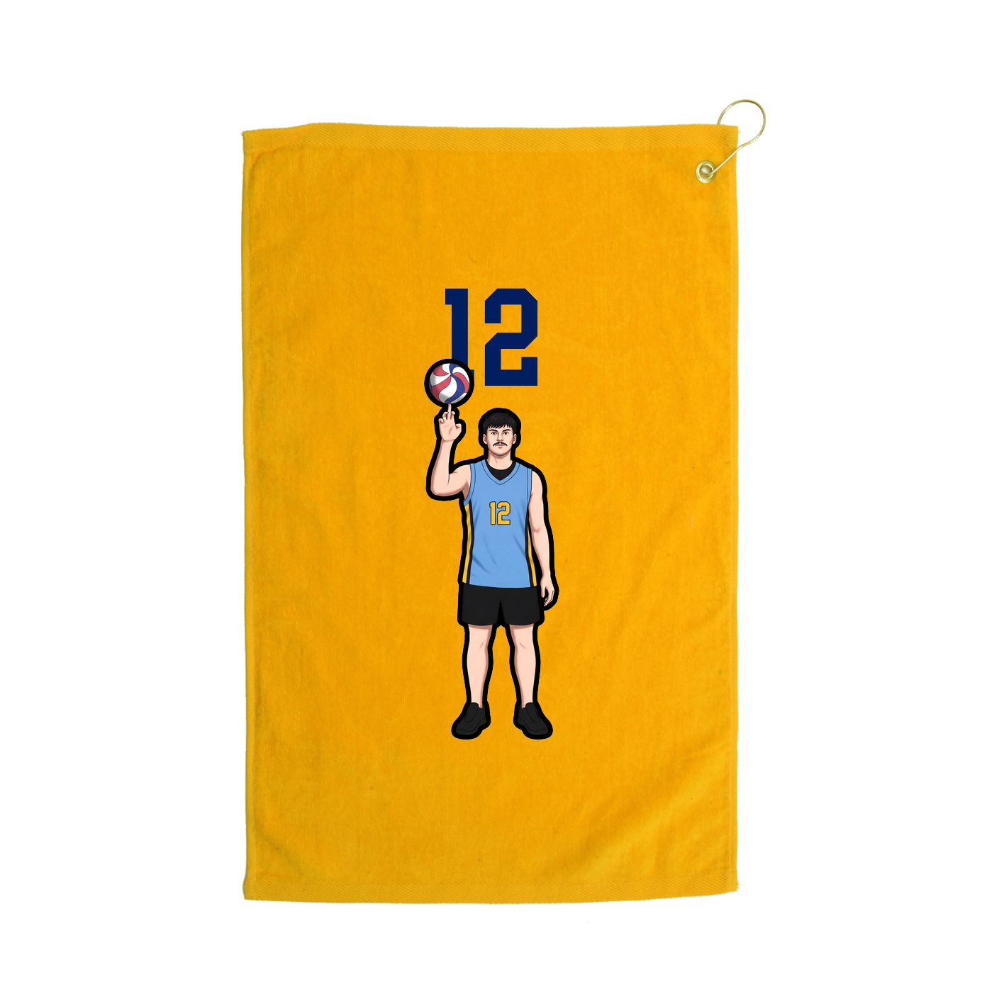 Golf Towel — Number Top in Gold