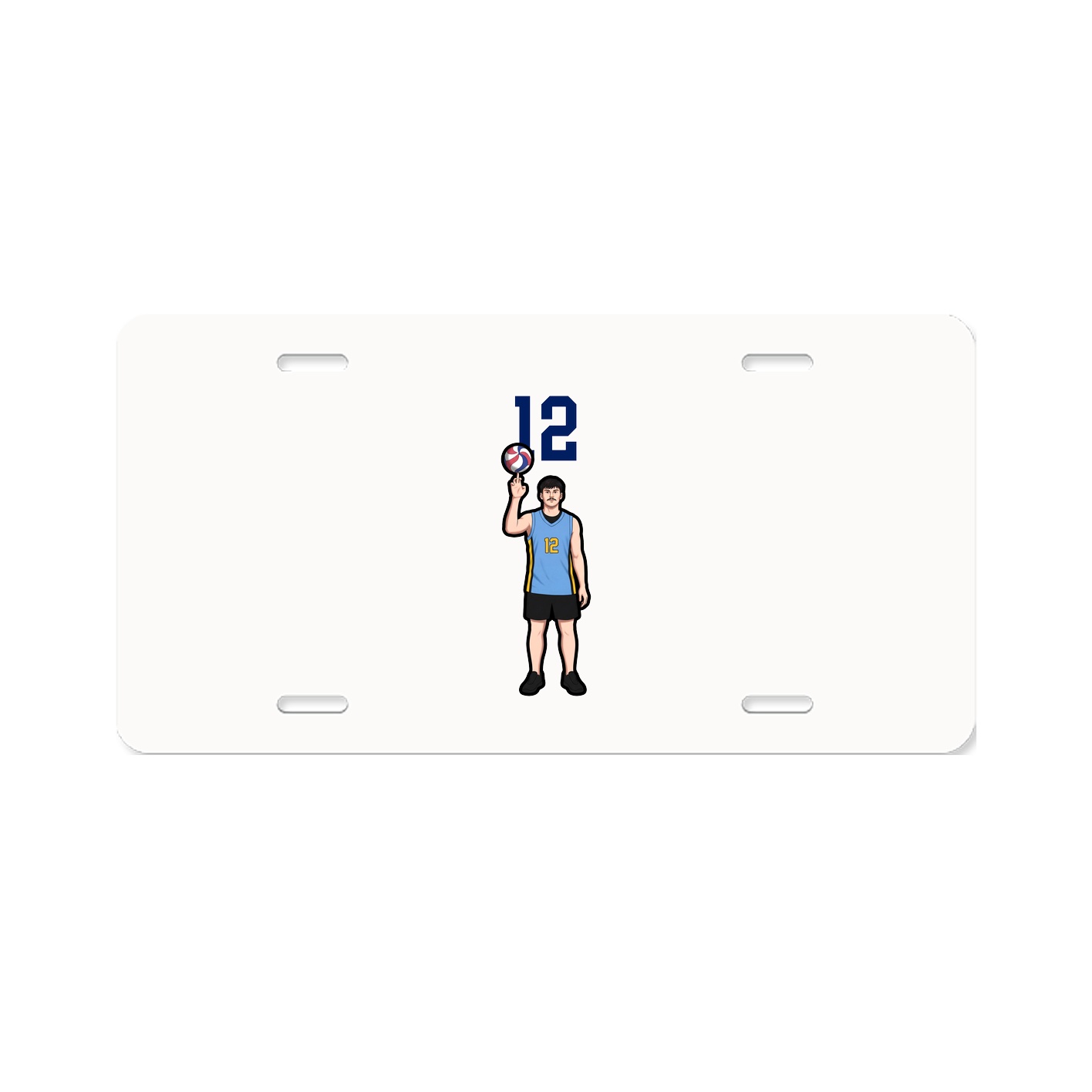 License Plate — Number Top in Classic