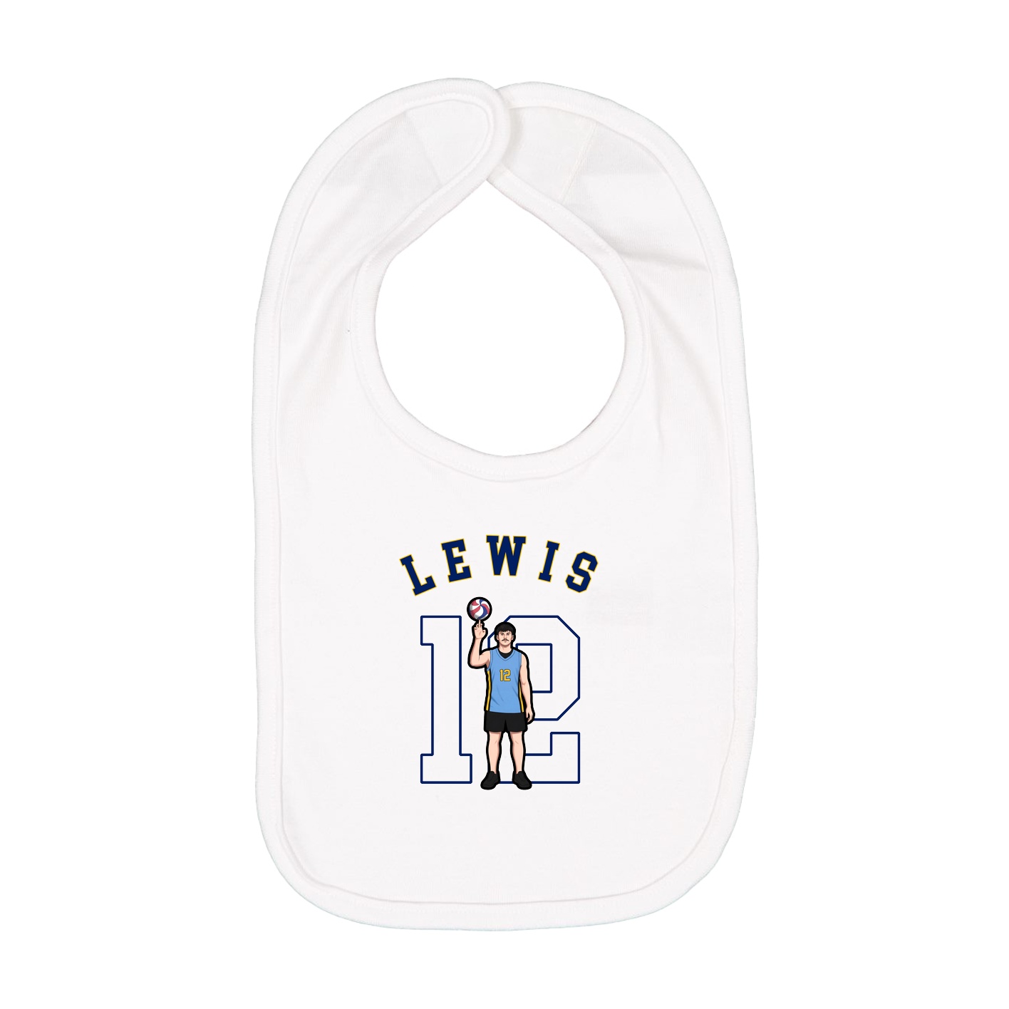 Infant Bib — Shirsey Arch in White