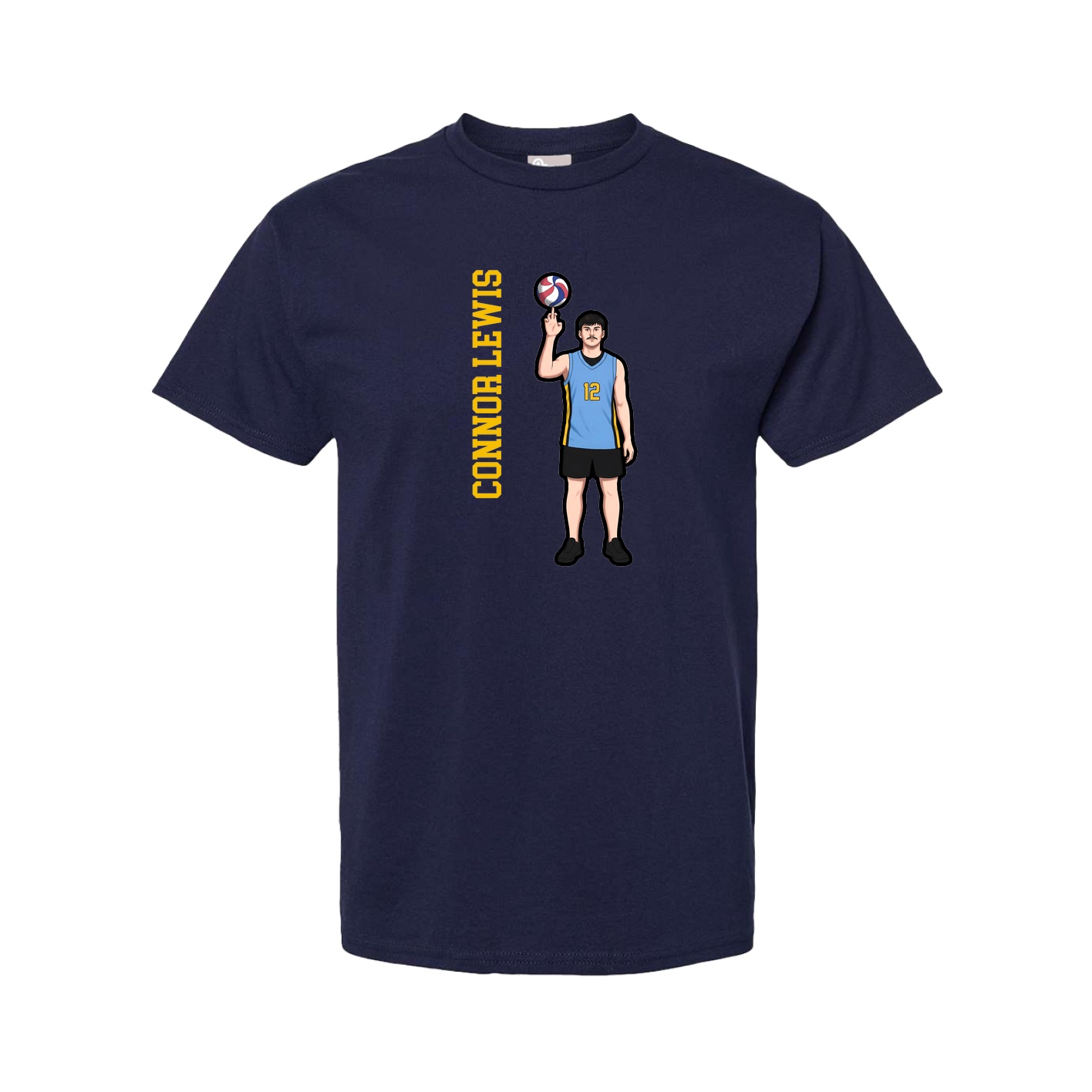 Youth Tee — Name Vertical in Navy
