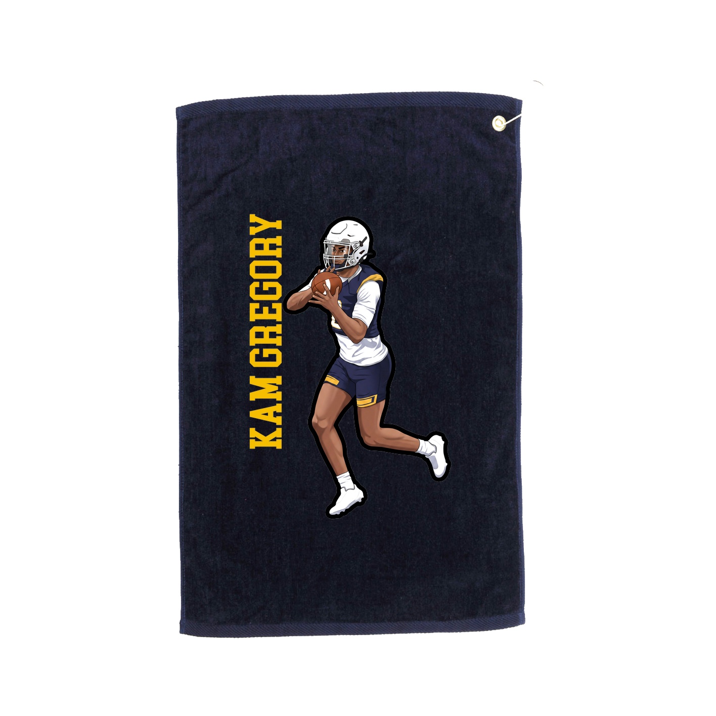 Golf Towel — Name Vertical in Navy