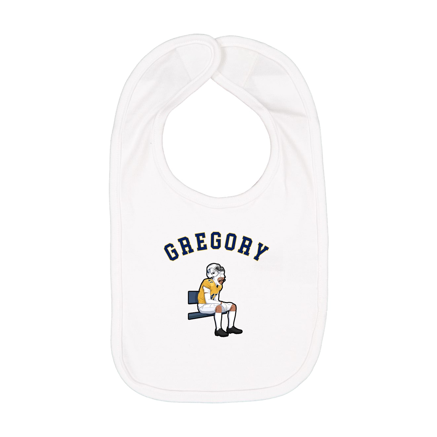Infant Bib — Shirsey Arch in White