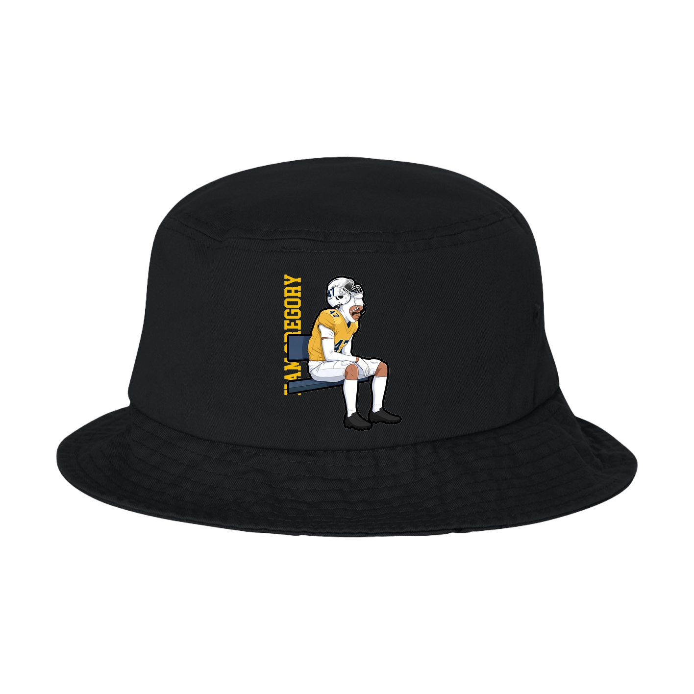 Bucket Cap — Name Vertical in Black