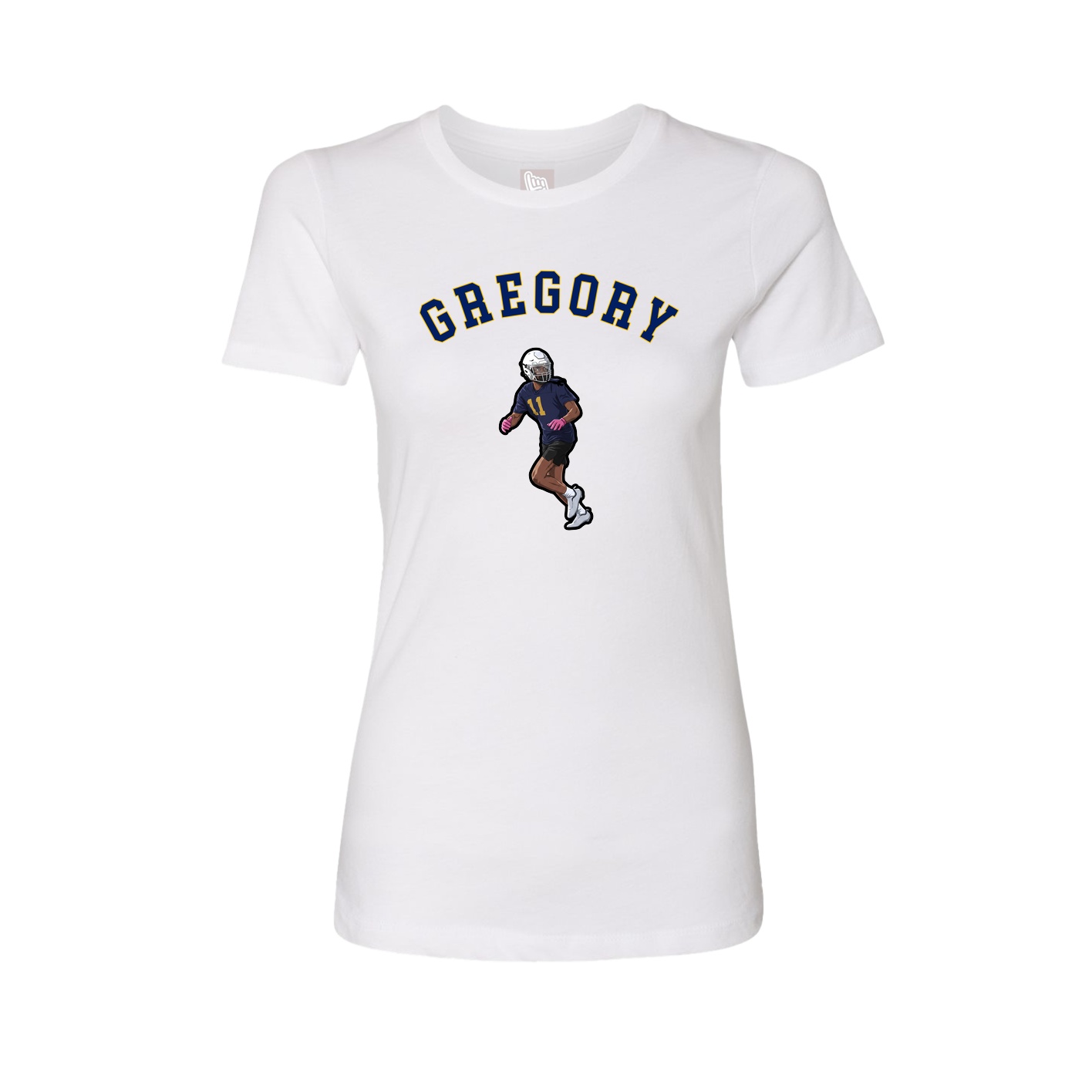 Fitted Women's Tee — Shirsey Arch in White