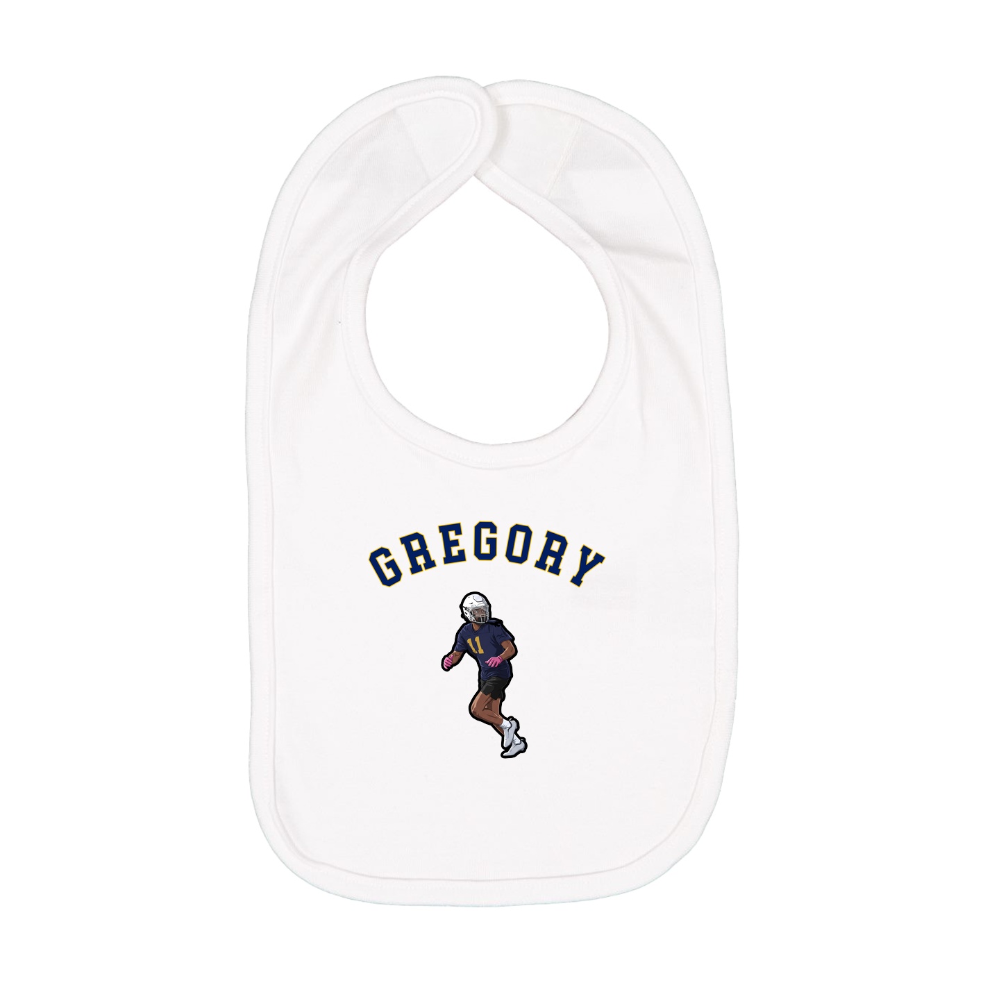 Infant Bib — Shirsey Arch in White