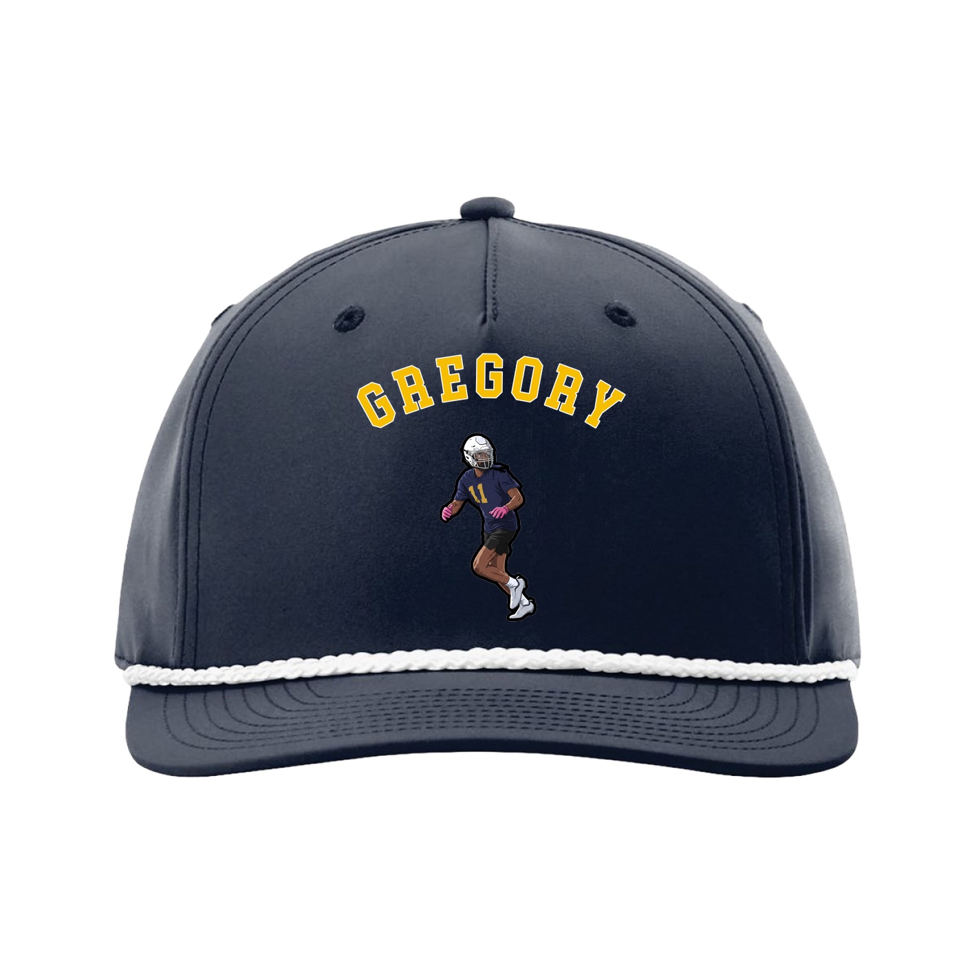 Five-Panel Classic Rope Cap — Shirsey Arch in Navy