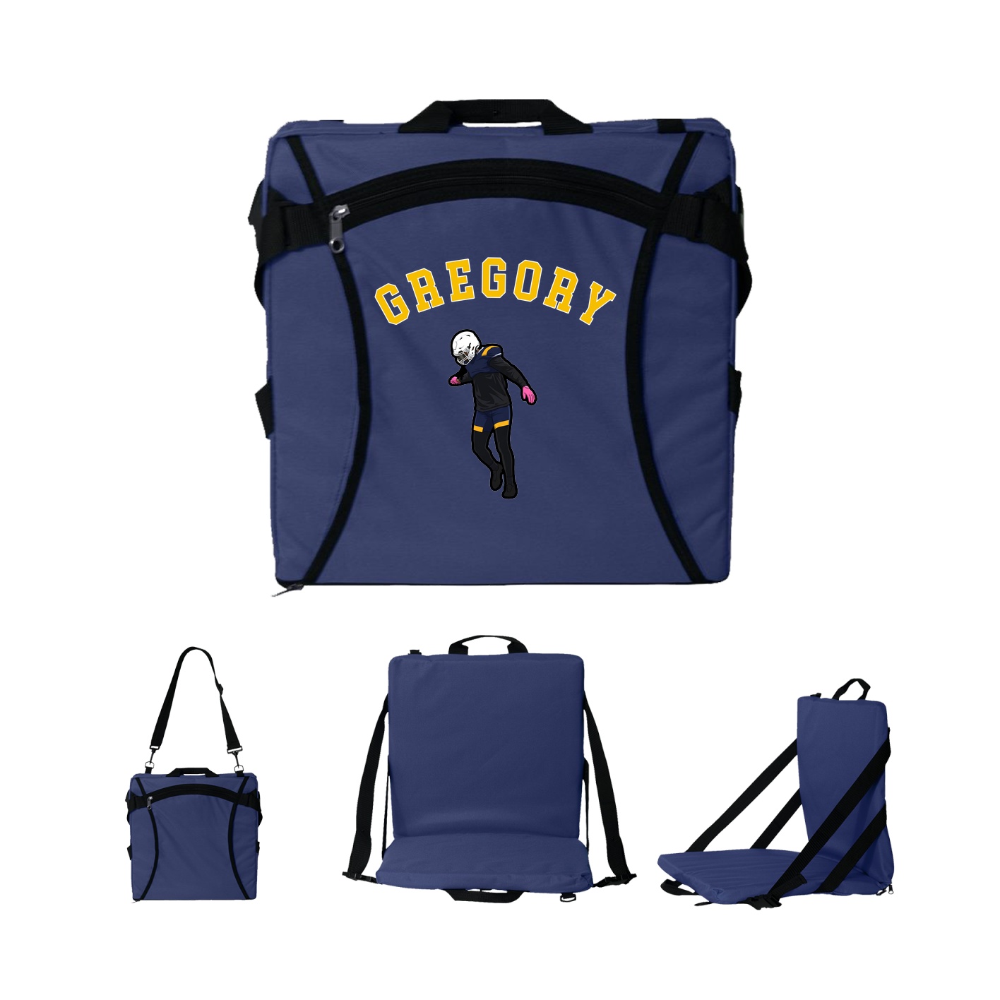 Folding Stadium Seat — Shirsey Arch in Navy