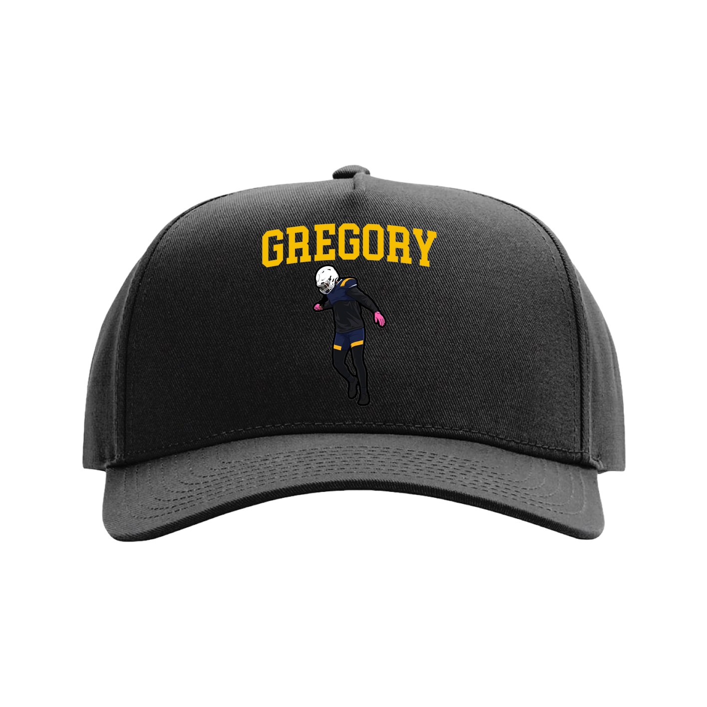Full Fabric Five-Panel Champ Cap — Shirsey in Black