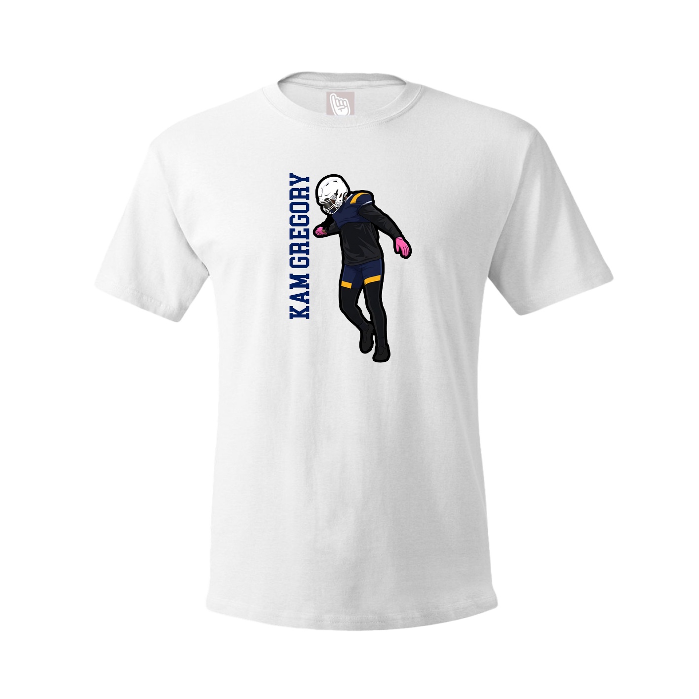 Tee — Name Vertical in White