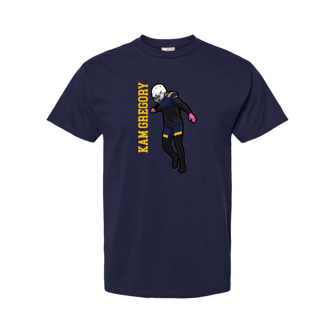 Youth Tee — Name Vertical in Navy