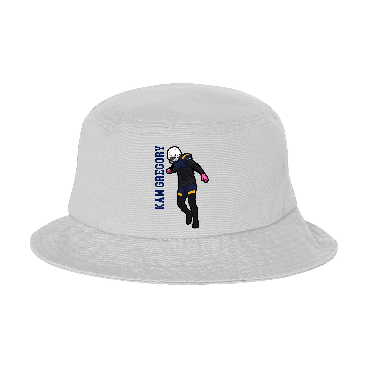 Bucket Cap — Name Vertical in White