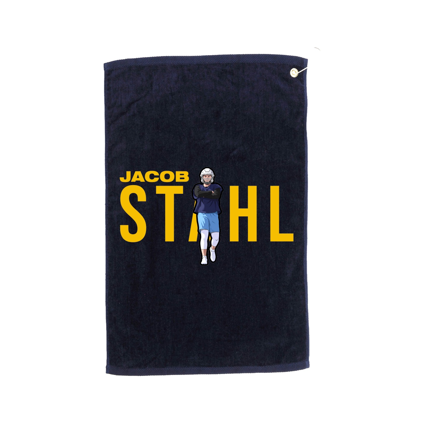 Golf Towel — Player Name in Navy