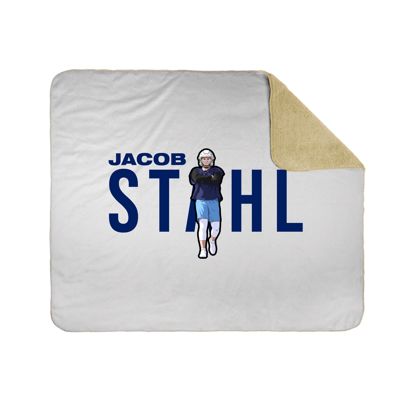 Throw Blanket — Player Name in White