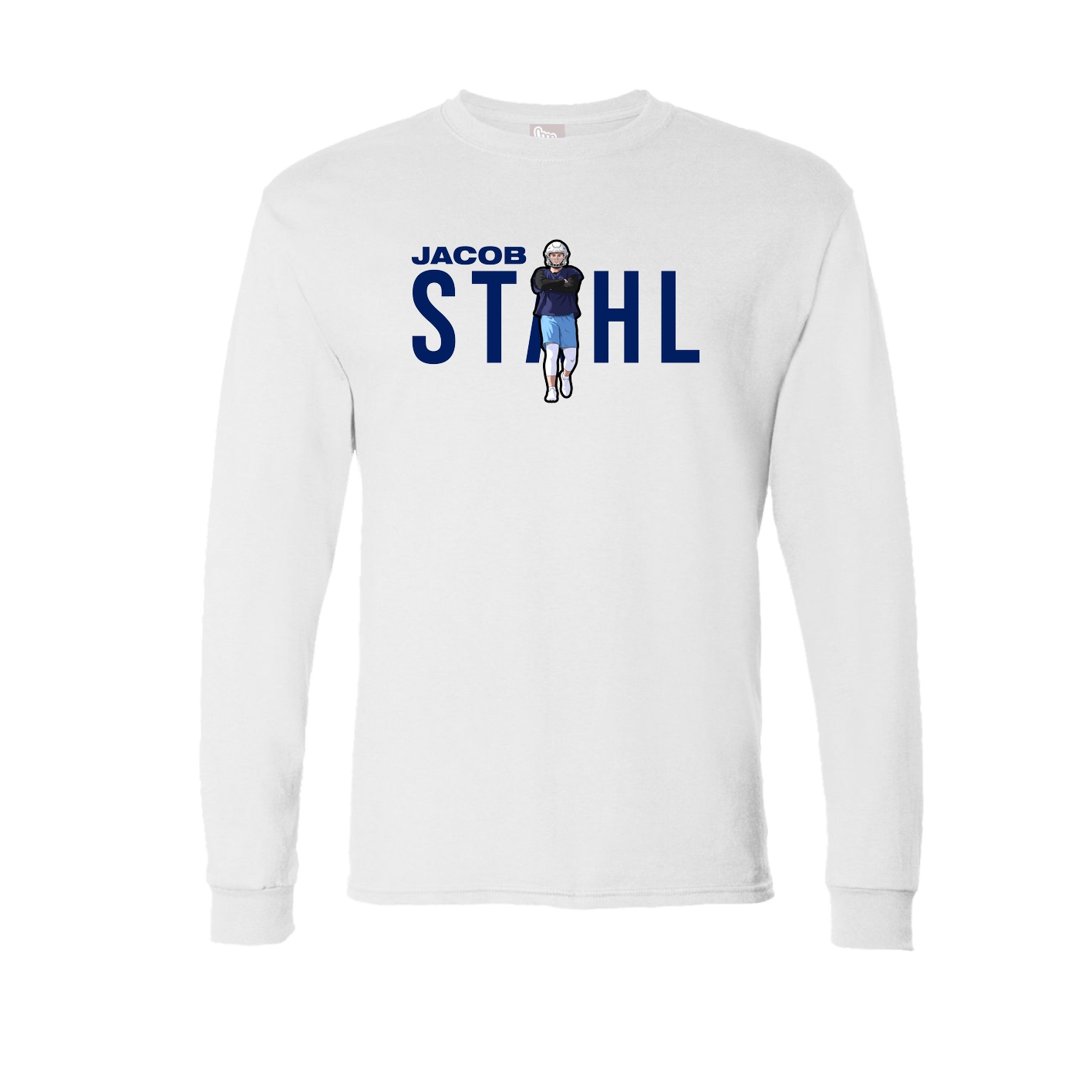 Long Sleeve Tee — Player Name in White