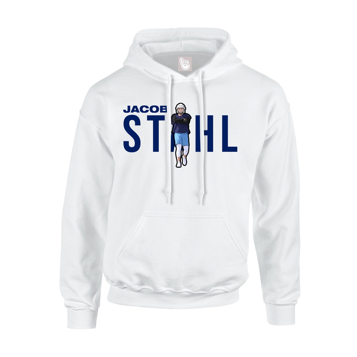 Youth Hoodie — Player Name in White
