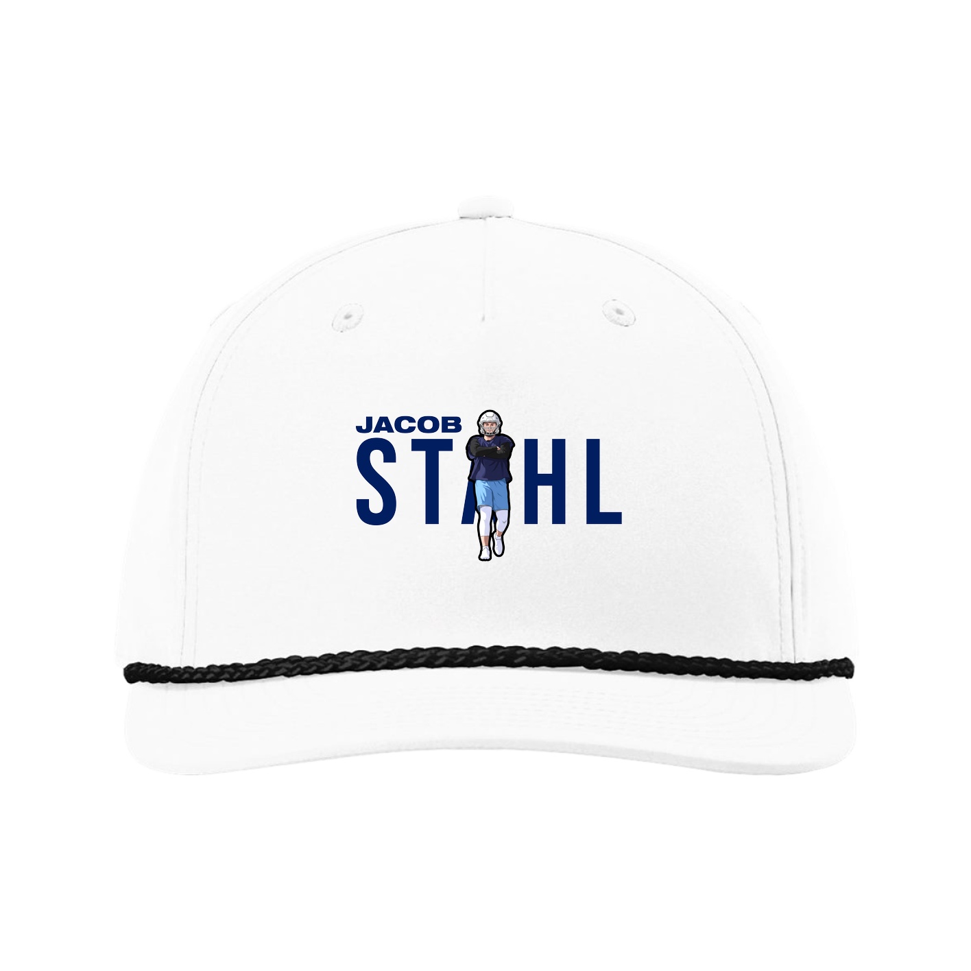 Five-Panel Classic Rope Cap — Player Name in White