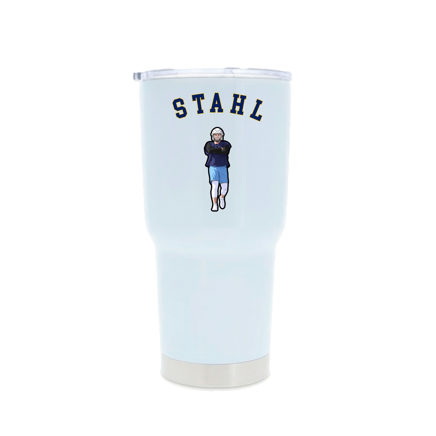 30oz Stainless Steel Tumbler — Shirsey Arch in White