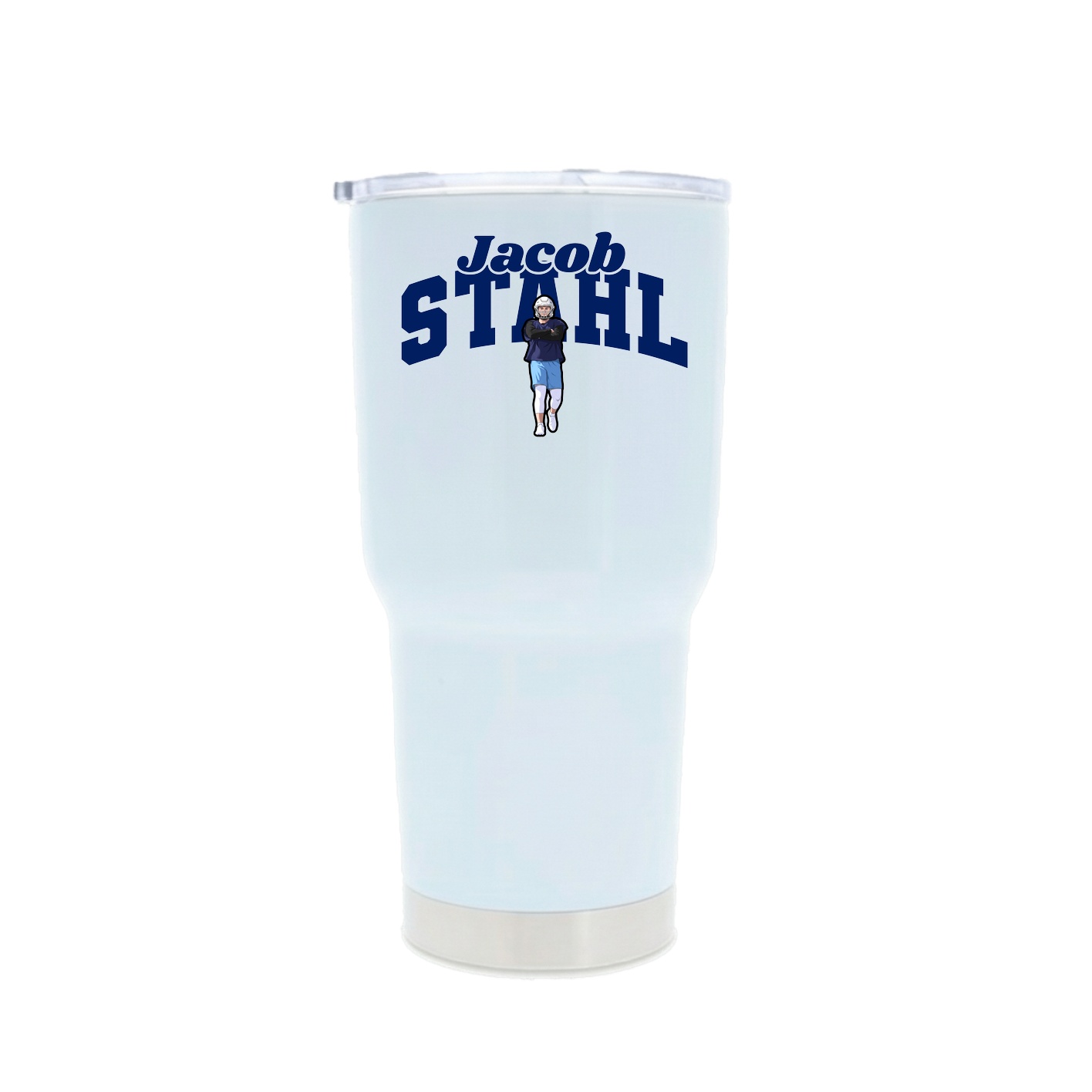 30oz Stainless Steel Tumbler — Signature Arch in White