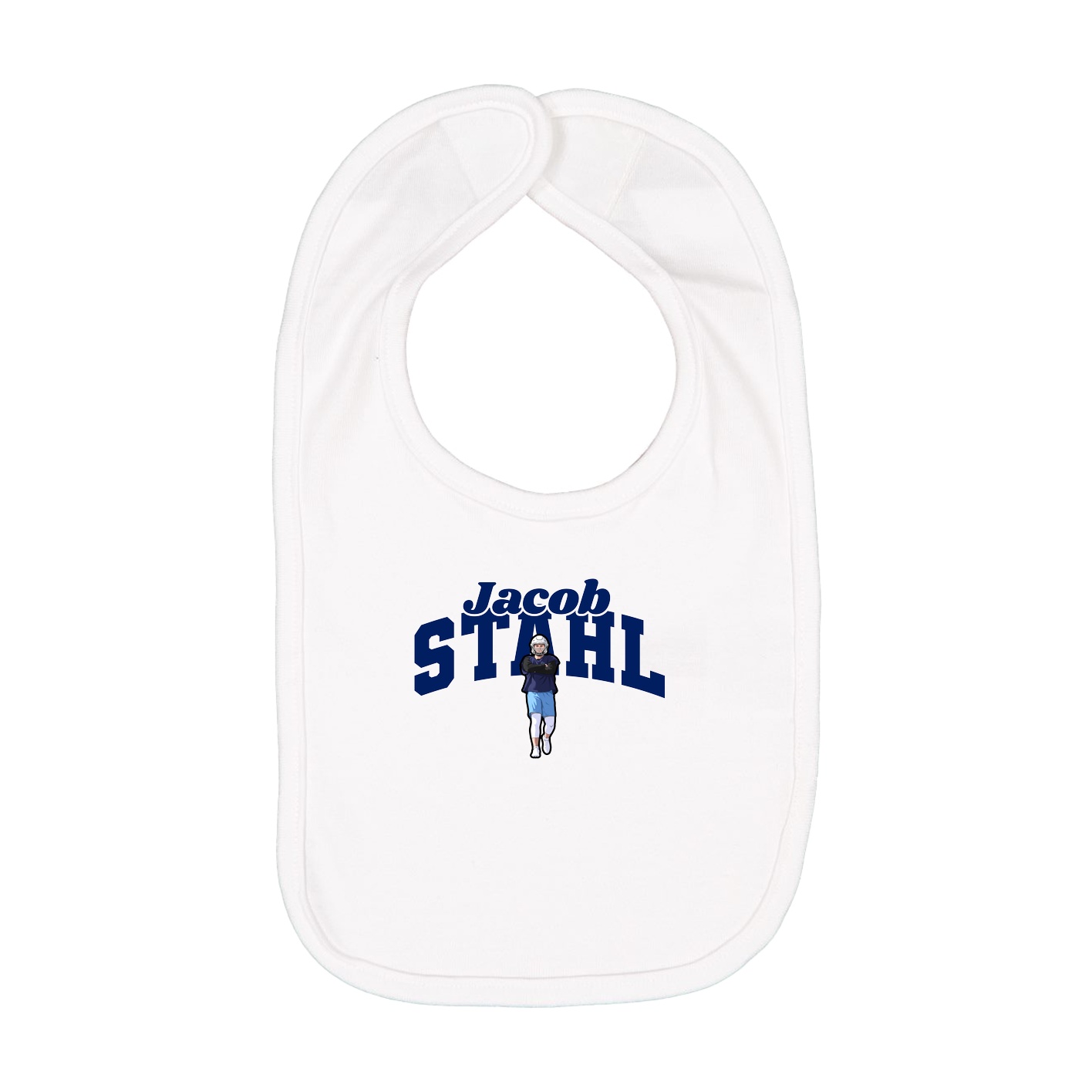 Infant Bib — Signature Arch in White