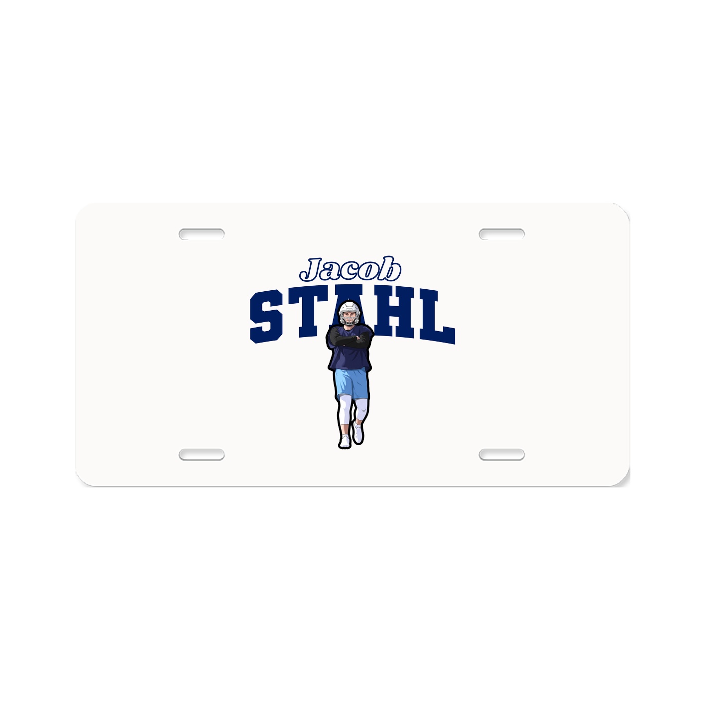 License Plate — Name Arch in Classic