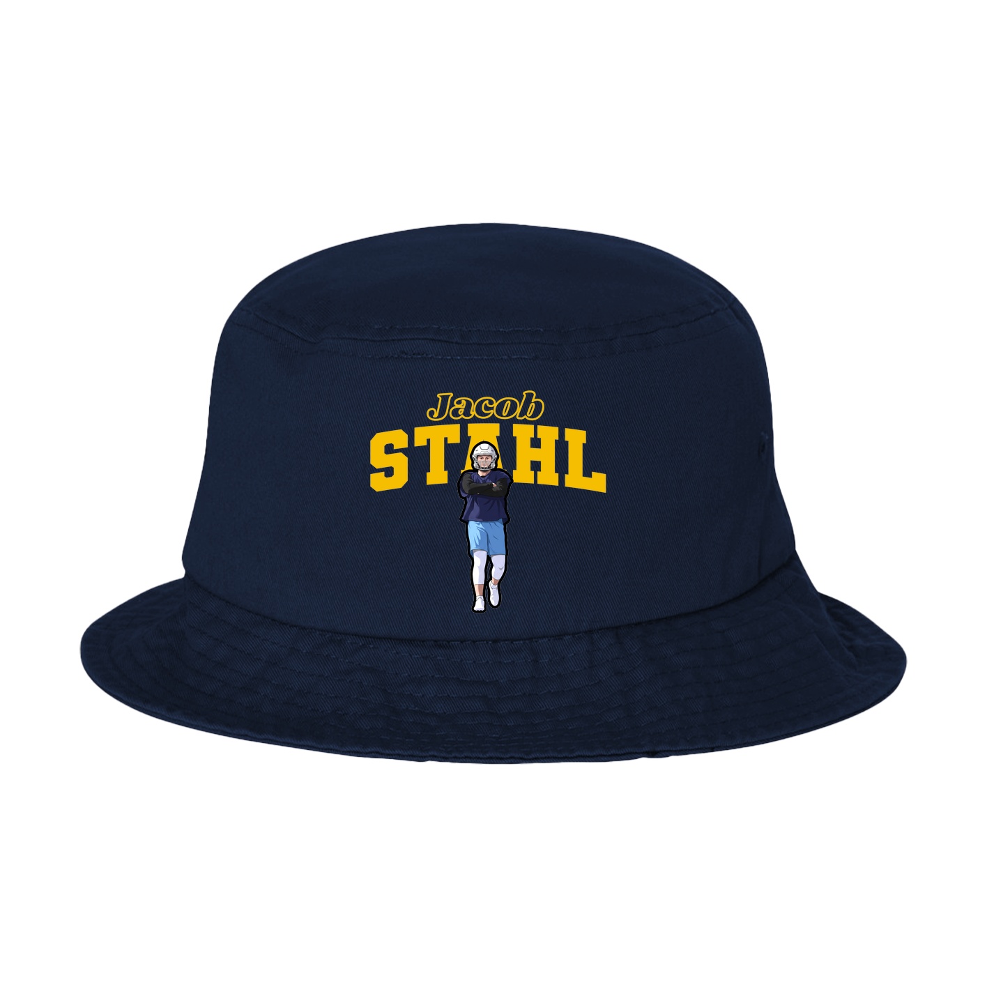 Bucket Cap — Name Arch in Navy