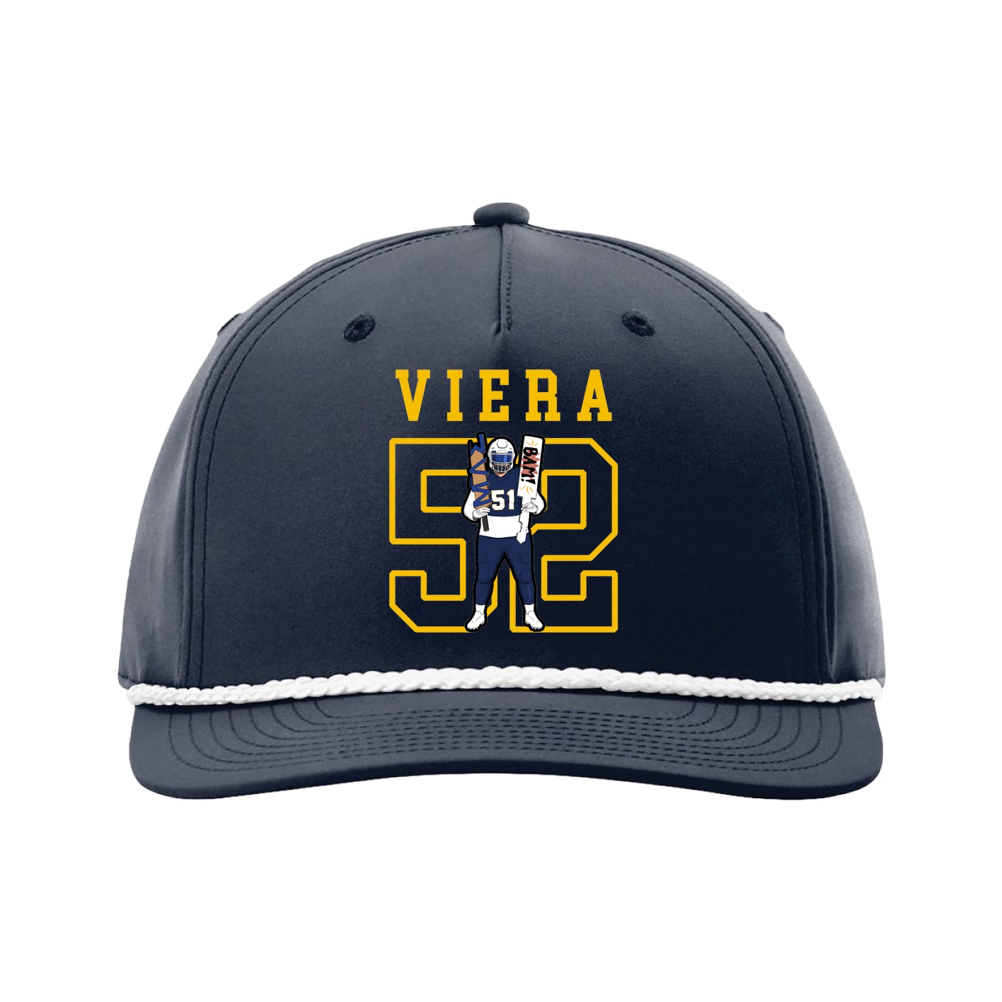 Five-Panel Classic Rope Cap — Shirsey in Navy