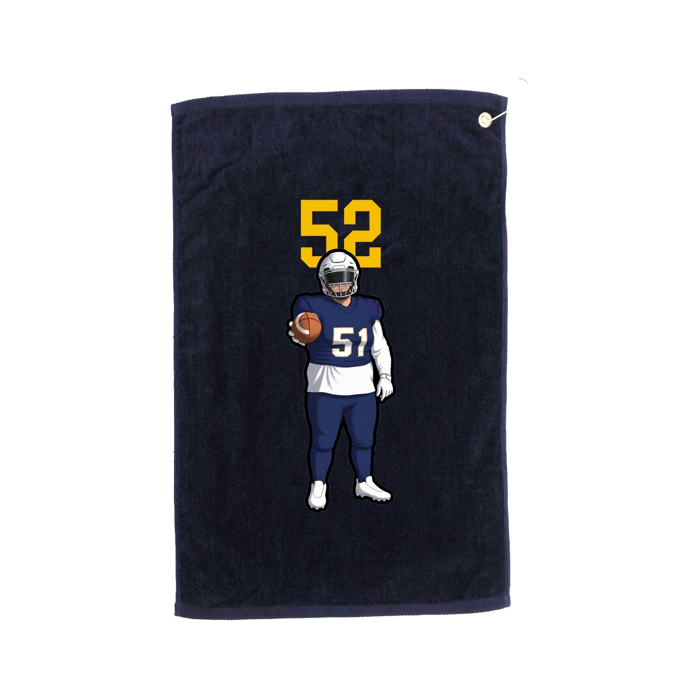 Golf Towel — Number Top in Navy
